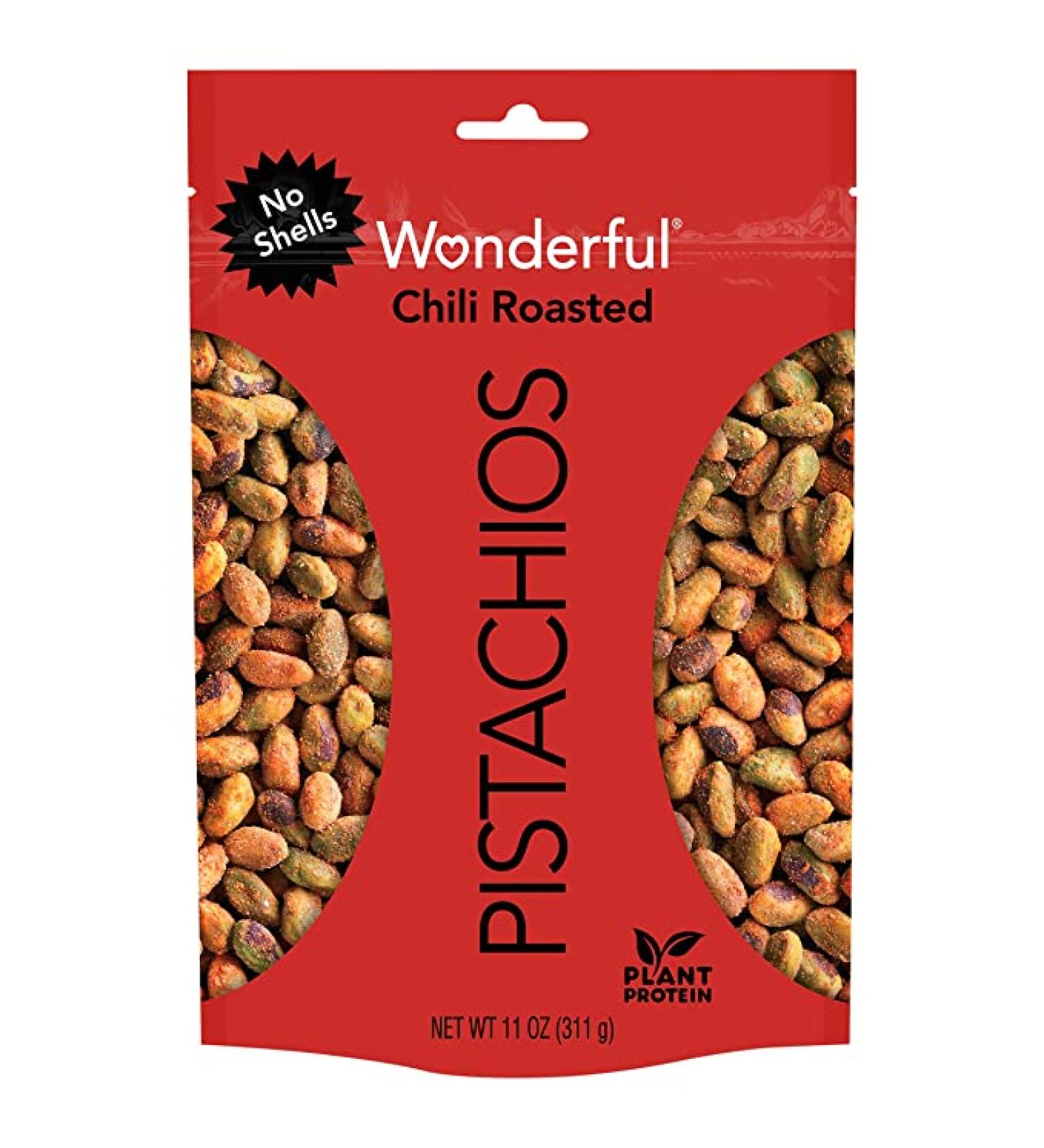 Buy Wonderful Pistachios No Shells Chili Roasted - 11 Ounce | Healthy Snack - Buy Online on GoSupps.com