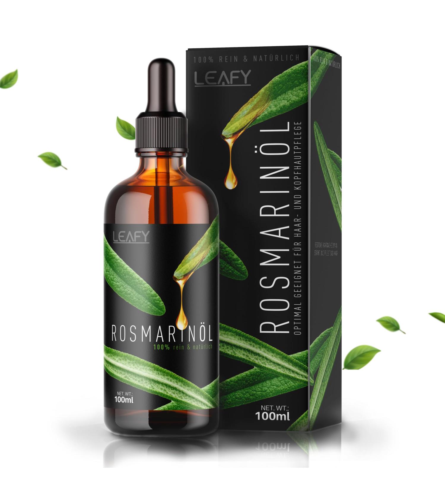  Leafy Rosemary Oil + Castor & Jojoba & Almond Oil XXL Pack 100 ml - For Hair Growth and Strong Hair - Directly Applicable - No Need for Carrier Oil - Buy Online on GoSupps.com
