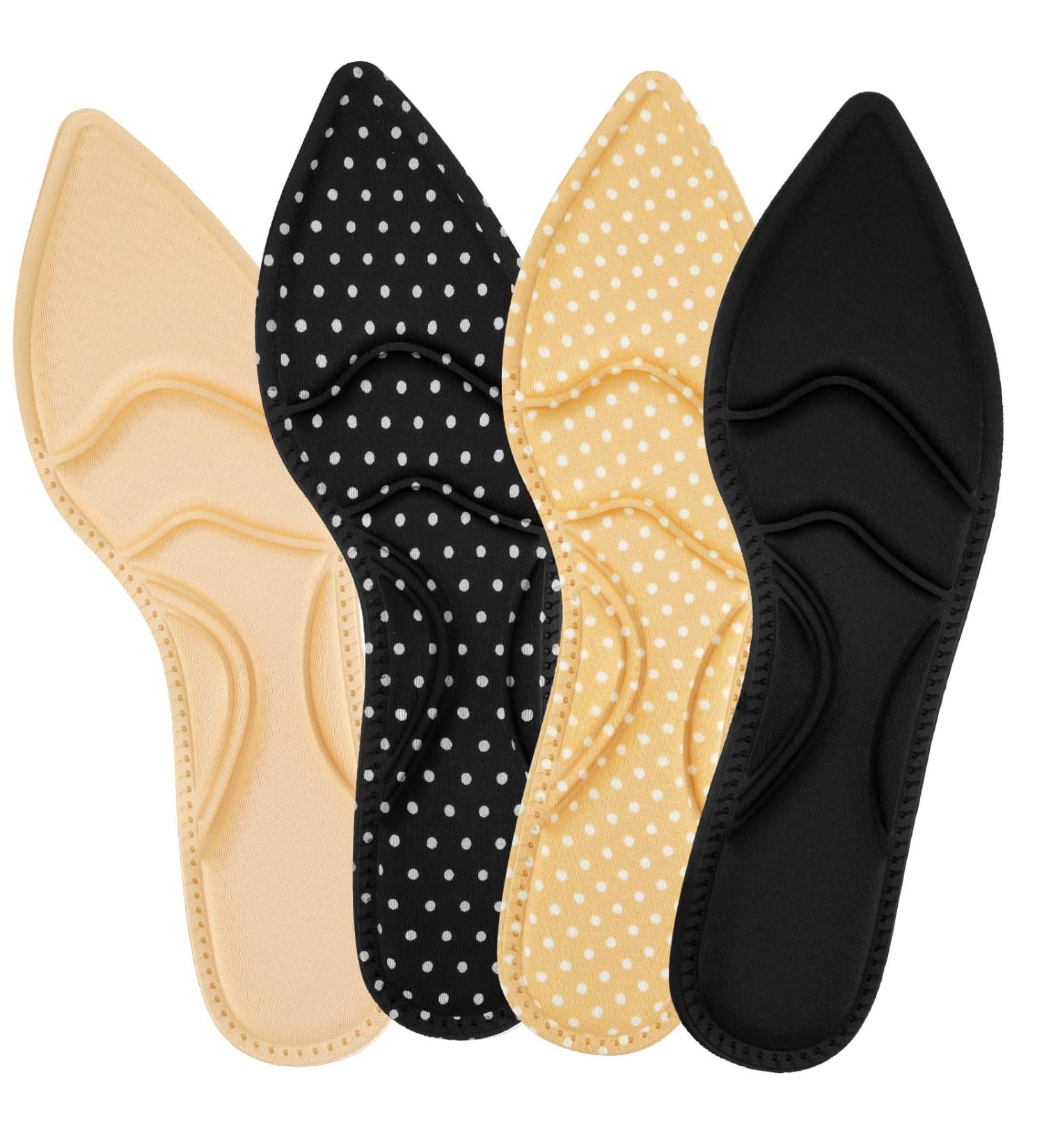 4 Pairs High Heel Insoles - Breathable Shoe Pads & Cushions for Women - Comfort for Foot Pain & Loose Shoes - Buy Online on GoSupps.com