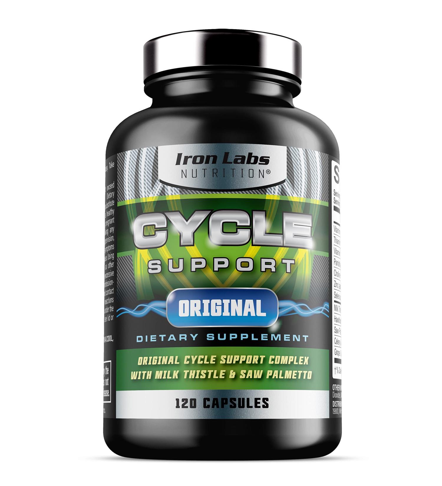 Iron Labs Nutrition Cycle Support - On Cycle Support Supplements for Men - 120 Capsules - Milk Thistle and Saw Palmetto - 1 Pack - Buy Online on GoSupps.com