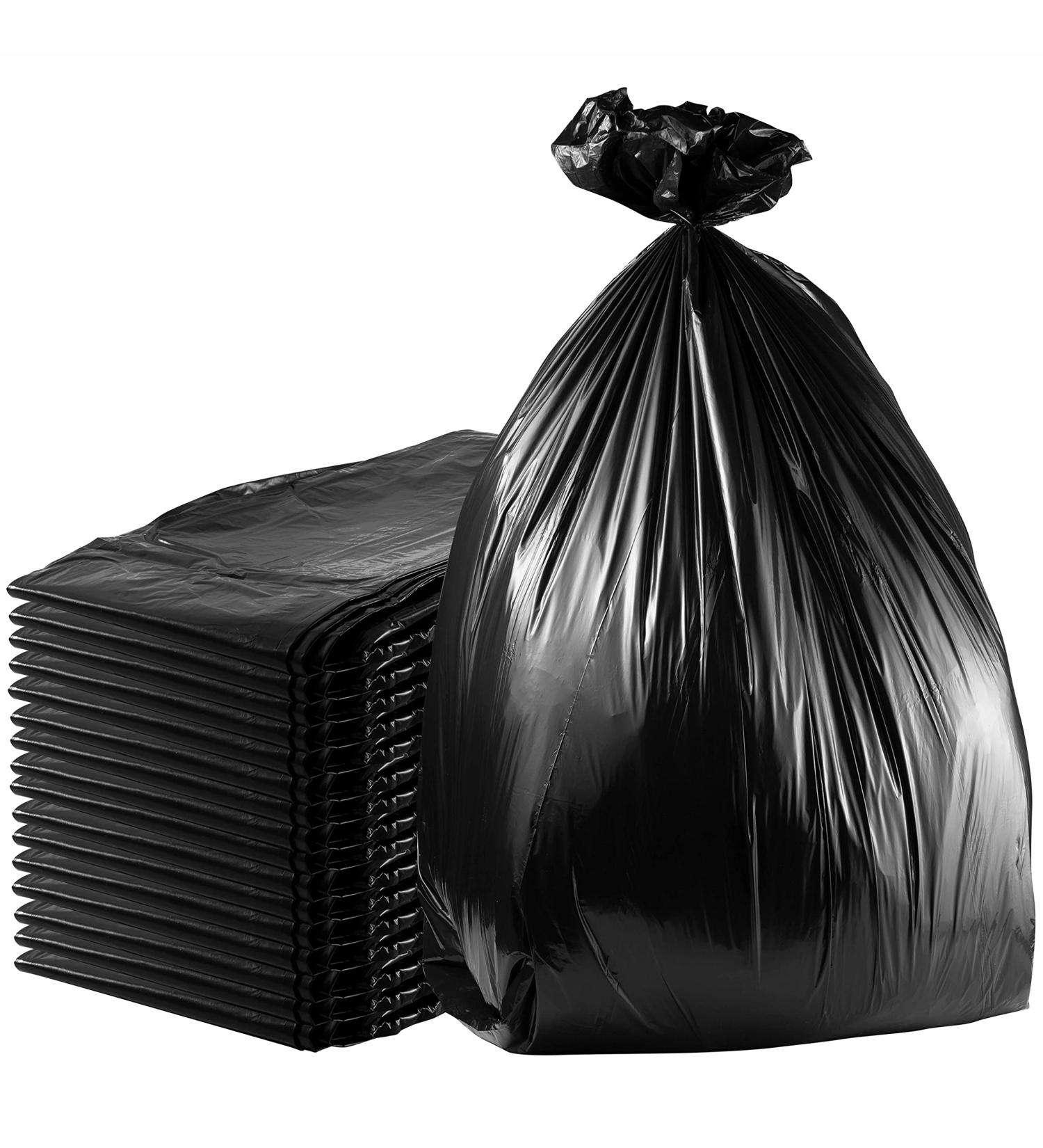 Haulmark Industrials 42-45 Gallon Black Trash Bags - 50 Count Bulk Pack | Heavy Duty 3 MIL Contractor Garbage Bags | Made in USA - Buy Online on GoSupps.com