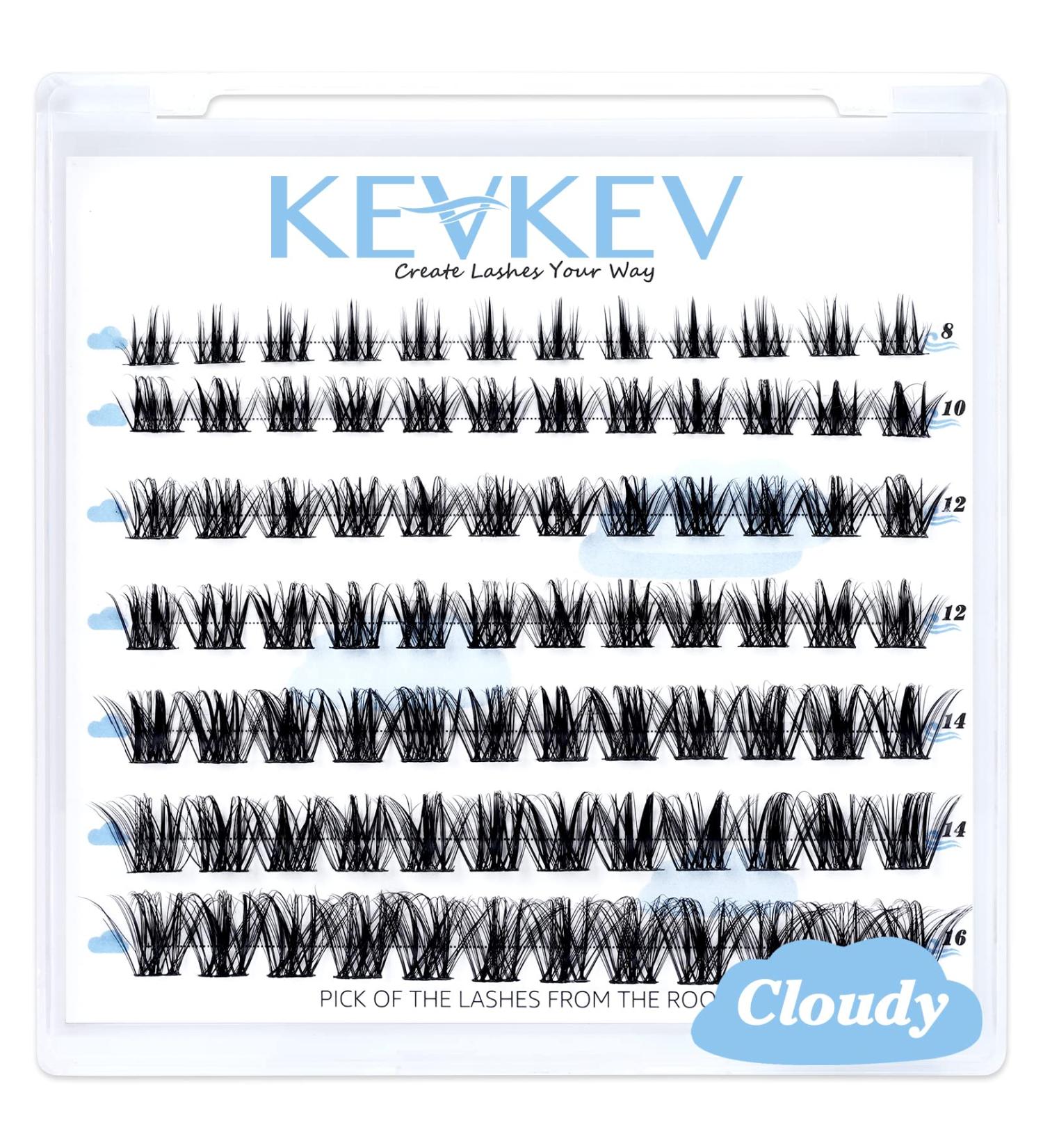 Lash Clusters 84 Pcs | DIY Cluster Eyelash Extensions | Thin Band & Soft | C-Mix (8-16mm) Cloudy - Buy Online on GoSupps.com