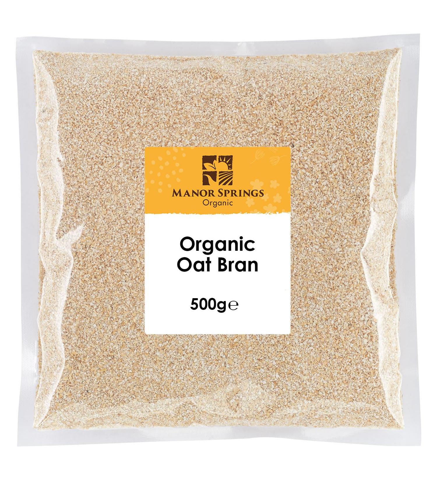 Manor Springs Organic Oat Bran 500g - Premium Quality, High Fiber, Gluten-Free - Buy Online on GoSupps.com