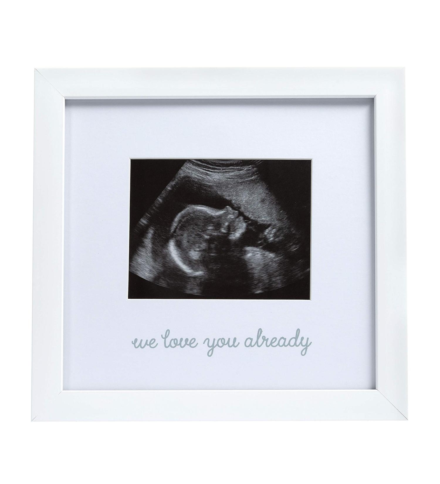 Little Pear Gender-Neutral Sonogram Frame for Pregnancy Announcement and Mother's Day - White Nursery Decor Keepsake - Buy Online on GoSupps.com