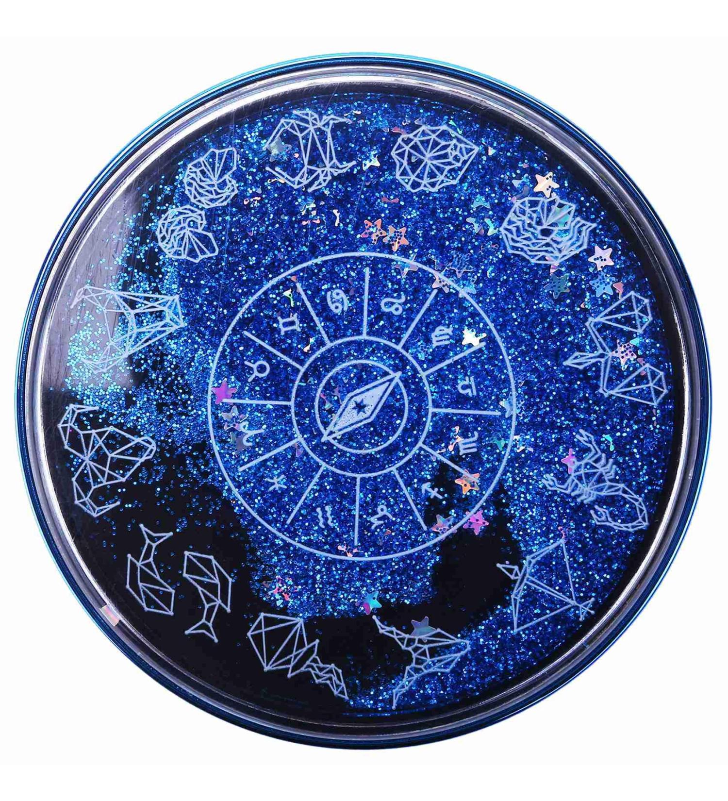 Griwiuiowe Cute Fashion Lens Case - Portable Glitter Luxury Bling Stars Eye Care Set (Blue) | International Shipping Available - Buy Online on GoSupps.com