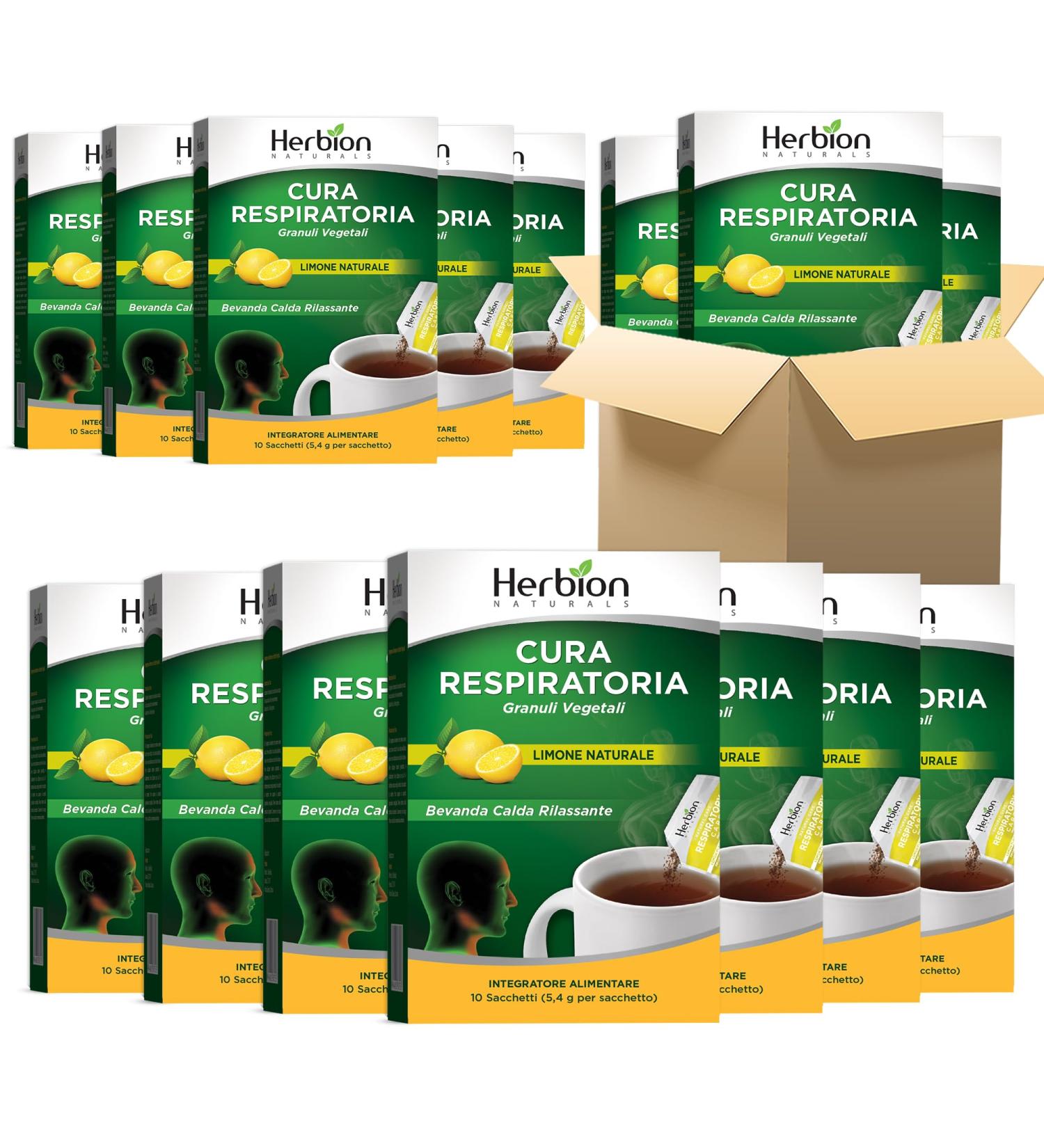 Herbion Pakistan LTD Herbion Naturals Herb Granules with natural lemon scent 10 bags 24 pieces 10 bags each - Buy Online on GoSupps.com