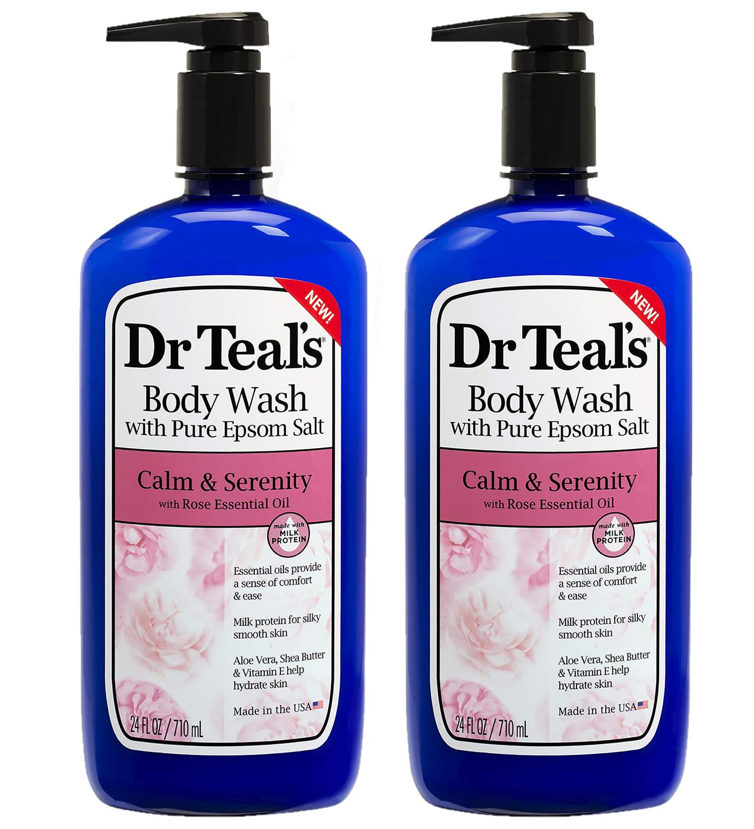 Dr Teal's Rose & Milk Body Wash 2-Pack - 48 Fl Oz Total - Buy Online on GoSupps.com