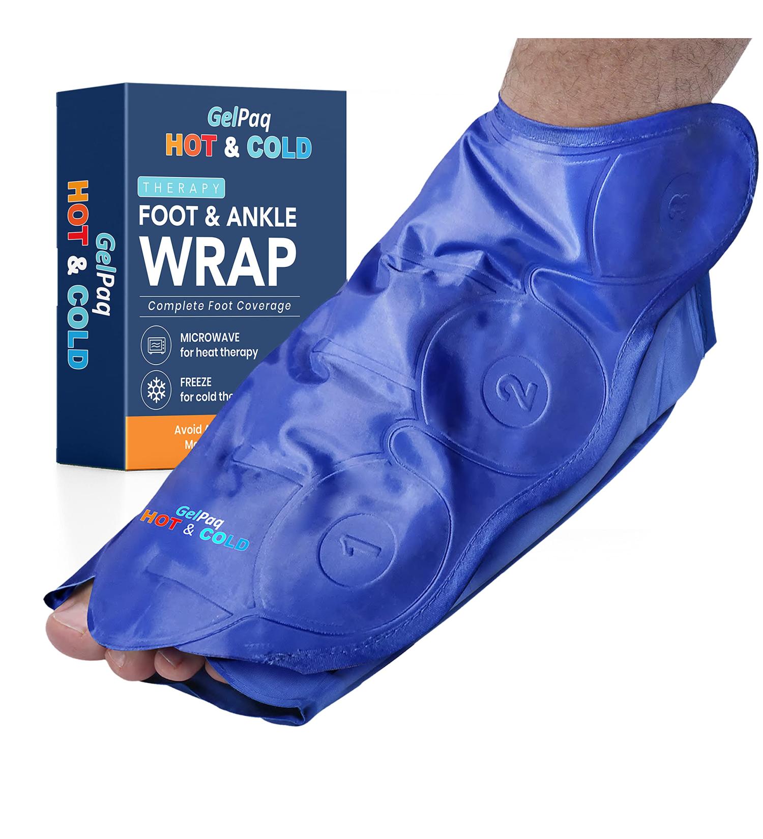 GelPaq Strapless Ice Pack for Ankles - Ankle Ice Pack Wrap for Injuries, Plantar Fasciitis Relief - Buy Online on GoSupps.com