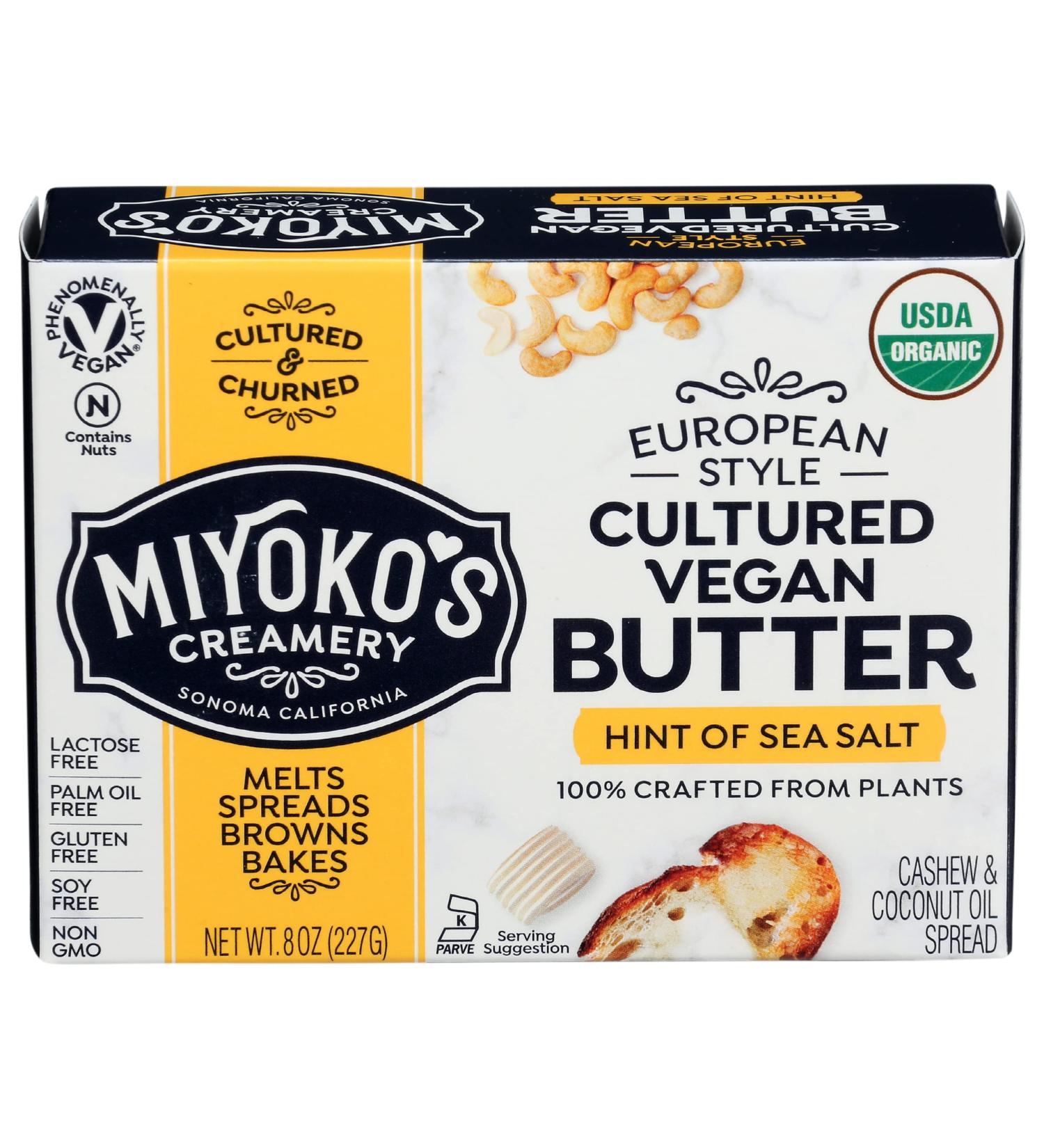 MIYOKO's Organic European Style Cultured Vegan Butter 8 oz - Buy Now for a Delicious Dairy-Free Alternative - Buy Online on GoSupps.com