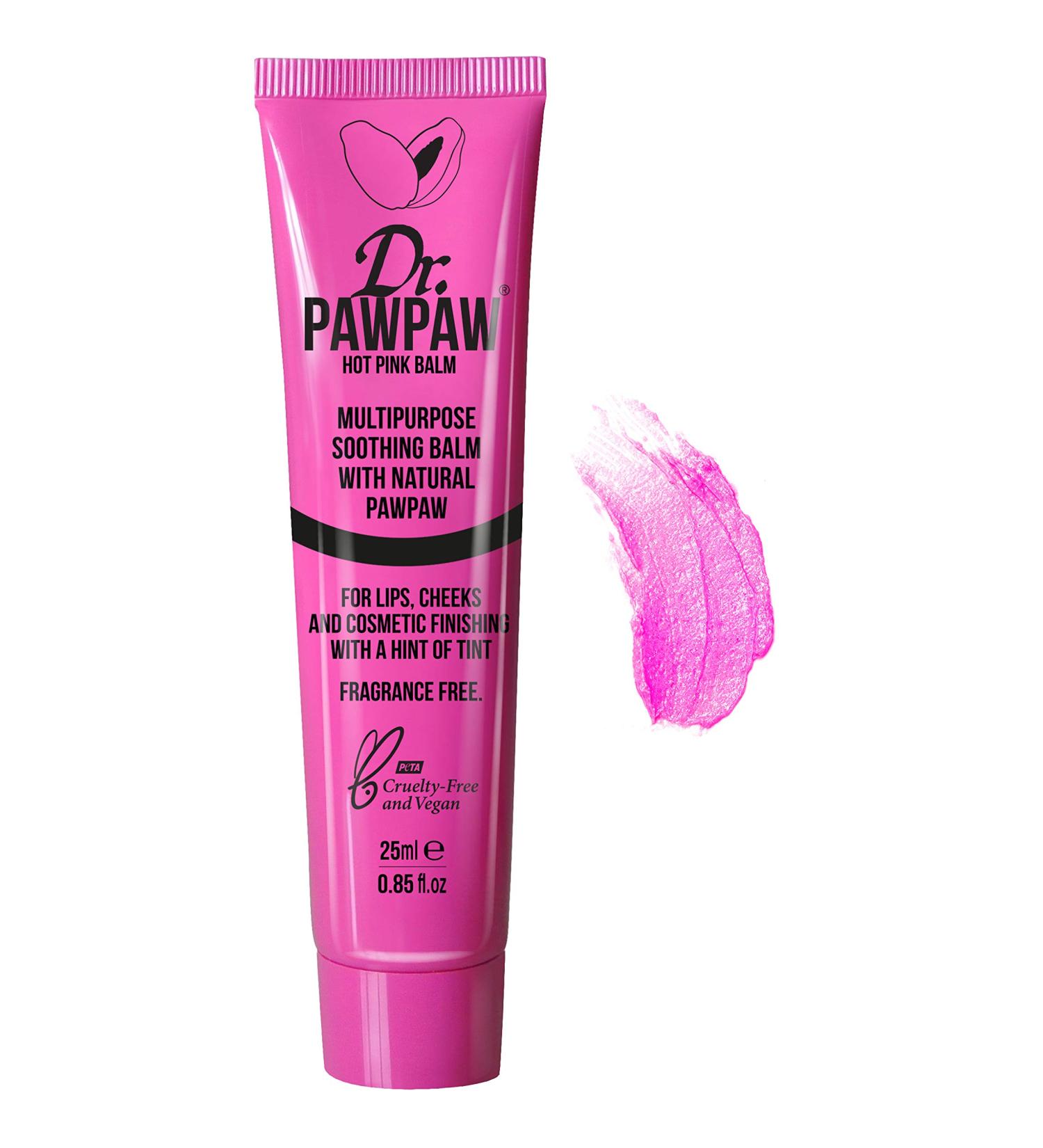 Dr. PAWPAW Multipurpose Soothing Balm - Natural Pawpaw Hot Pink | 0.85 fl oz (25 ml) - Buy Online on GoSupps.com