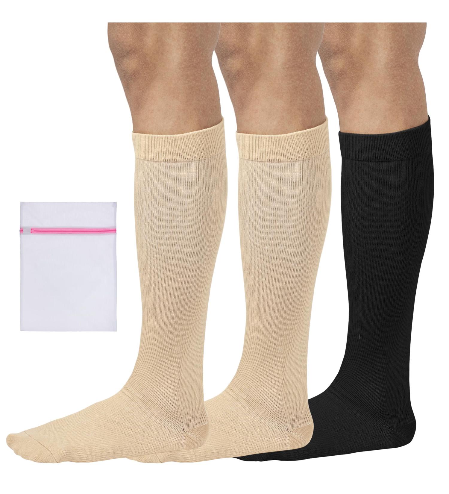 360 RELIEF - Flight Compression Socks Supports | Blood Circulation Travel Work 3XL 2Beige+1Black - Buy Online on GoSupps.com