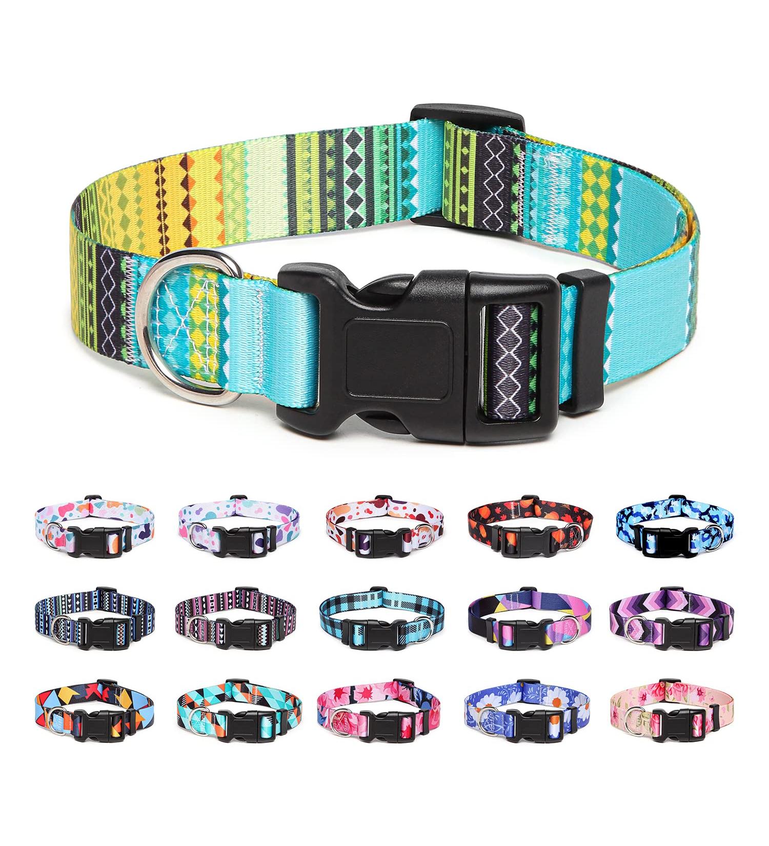 Suredoo Adjustable Dog Collar - Soft Nylon for Small & Medium Dogs (M) - Comfort Fit Yellow - 33-55 cm Neck 2 cm Width - Buy Online on GoSupps.com