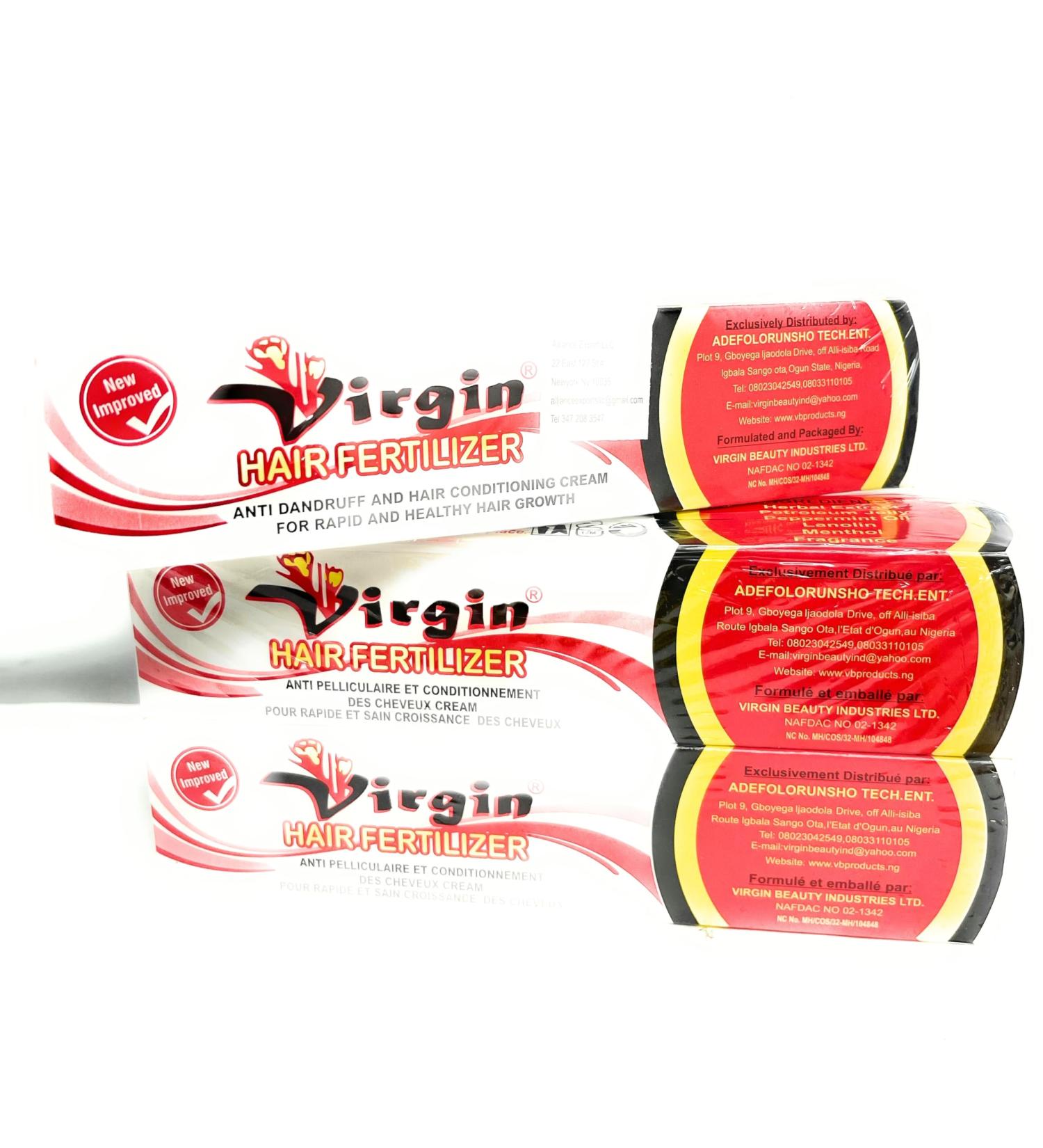 New Improved VIRGIN HAIR FERTILIZER (set of 3)