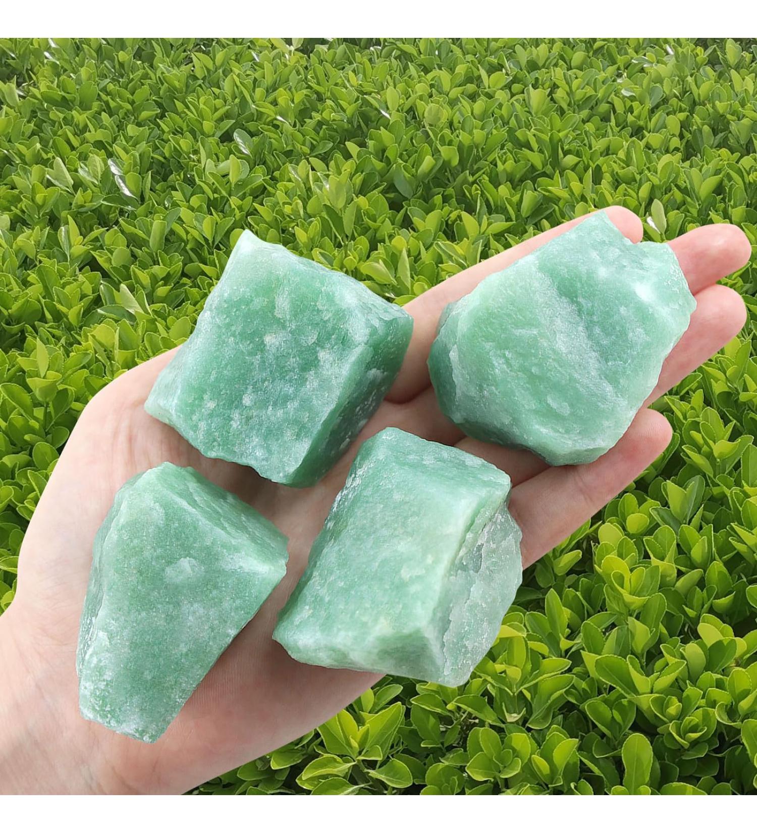 Xiannvxi 2 Green Aventurine Raw Crystal Set - 100% Natural Premium Gemstones - 4 Pcs Healing Stones for Wellness - Buy Online on GoSupps.com