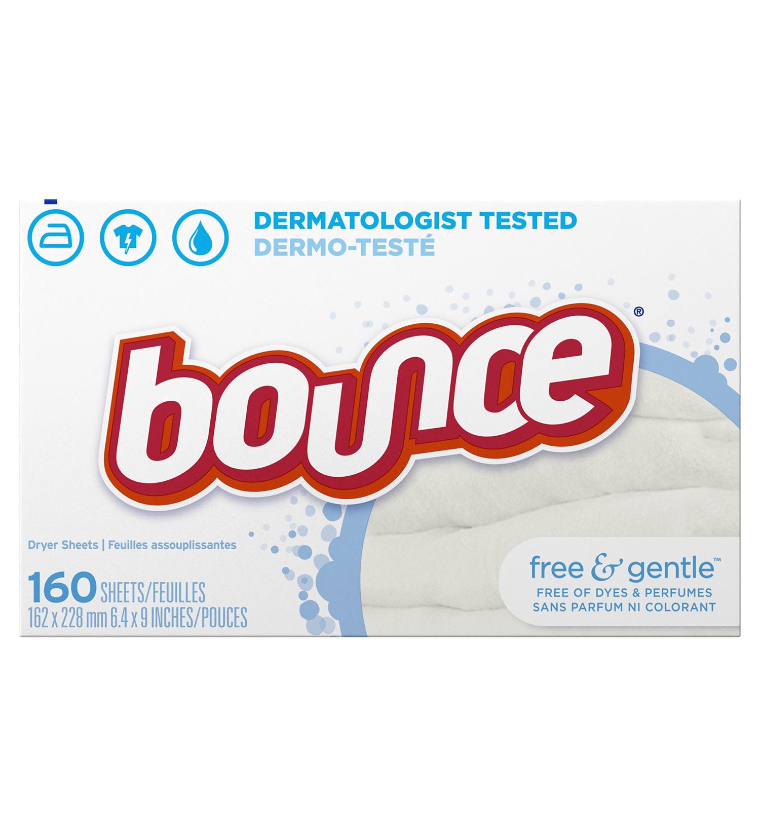 Bounce Free & Sensitive Unscented Dryer Sheets 160 ct - Hypoallergenic Fabric Softener - Buy Online on GoSupps.com