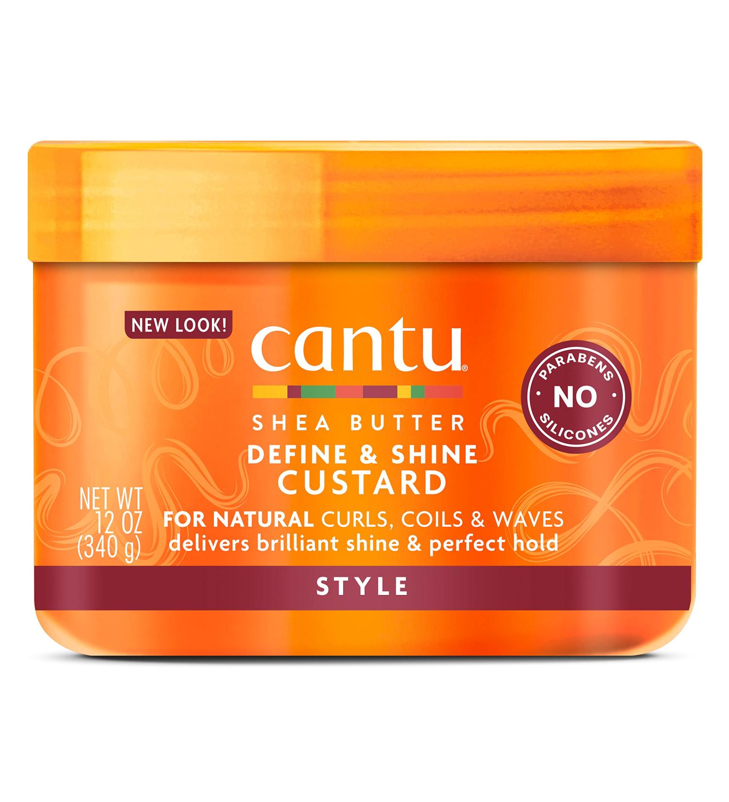 Cantu Define & Shine Custard with Shea Butter 12 oz - Natural Hair Styling Product - Buy Online on GoSupps.com