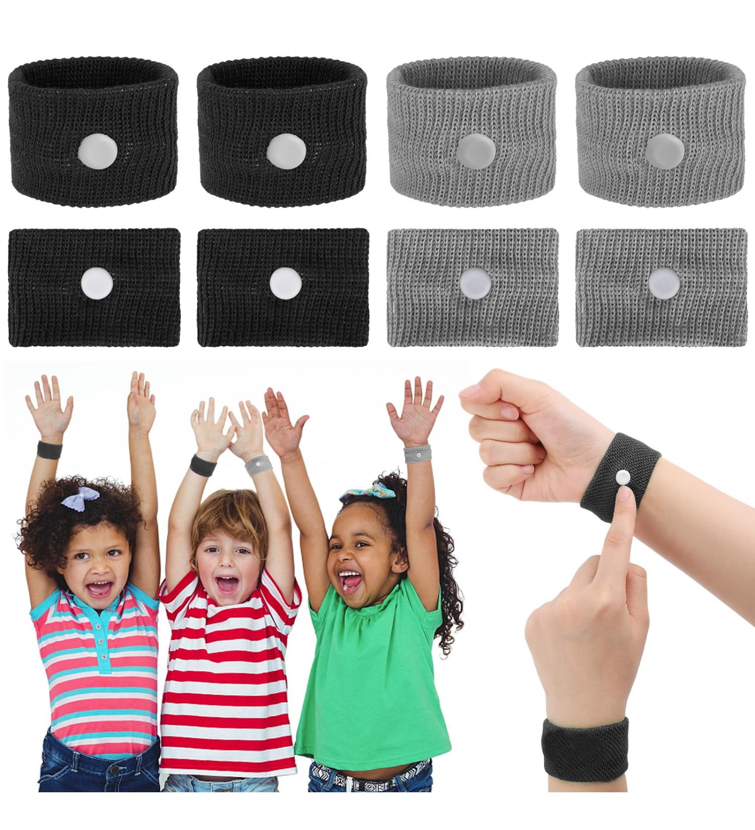 Disorder 4-Pair Acupressure Bracelets for Nausea Relief - Anti-Nausea Bands for Children & Adults | Perfect for Seasickness Pregnancy & Flying - Buy Online on GoSupps.com