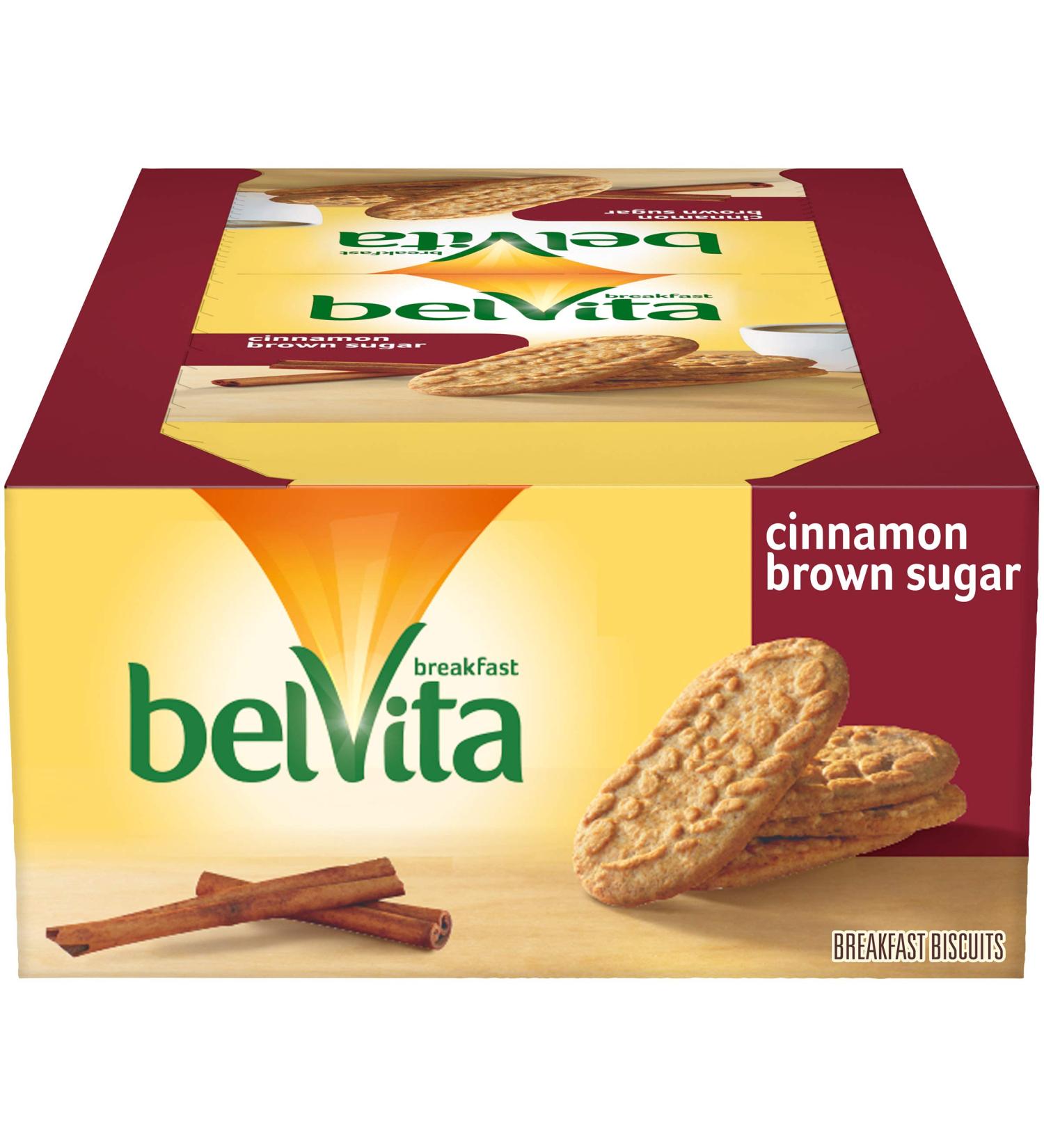 Belvita Cinnamon Brown Sugar Breakfast Biscuits - 4 Pack, 14.08 Oz, 8 Count - Healthy Snack - Buy Online on GoSupps.com