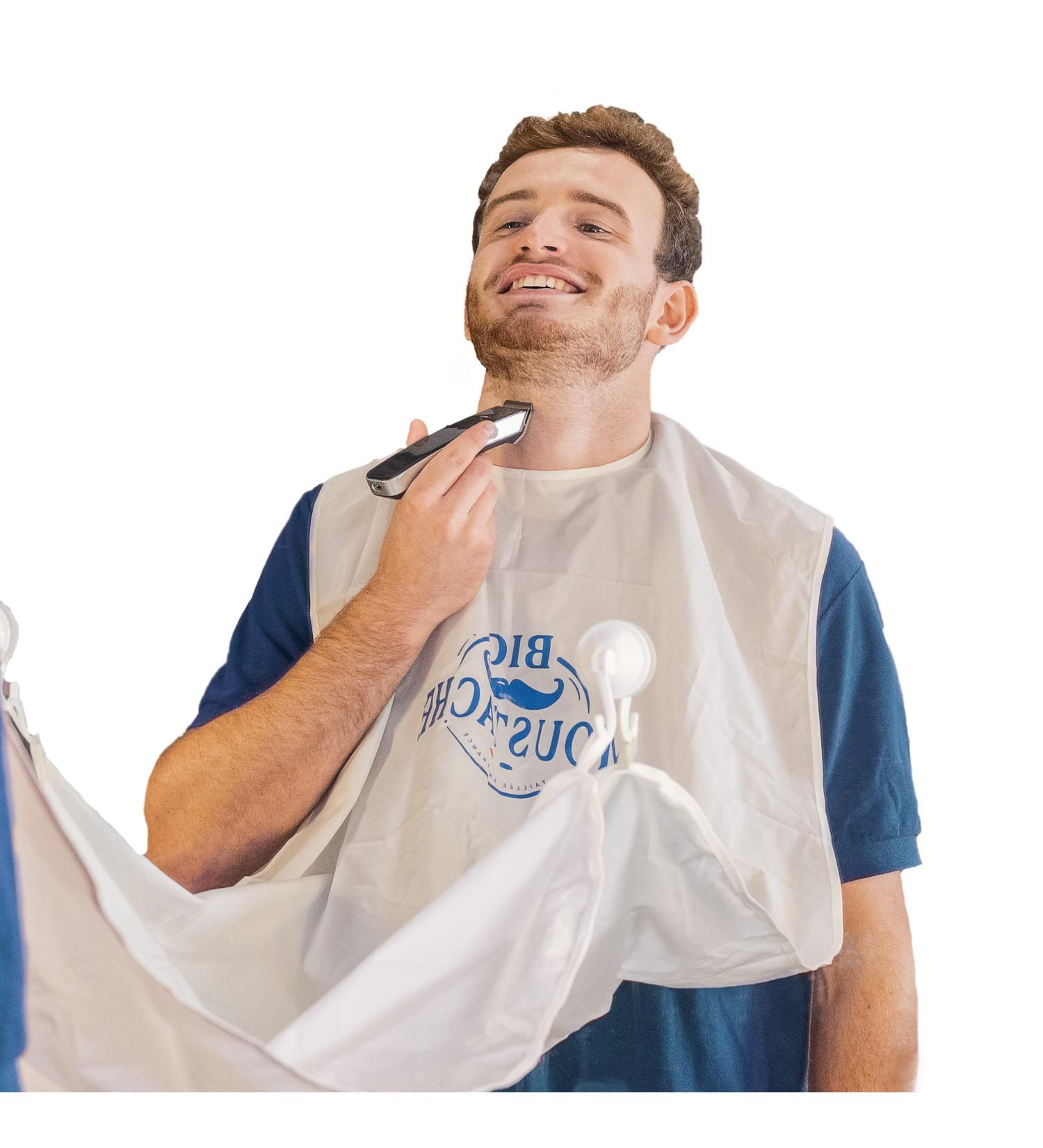 Big Moustache Beard Bib - Shaving Apron for Mess-Free Grooming - Buy Online on GoSupps.com
