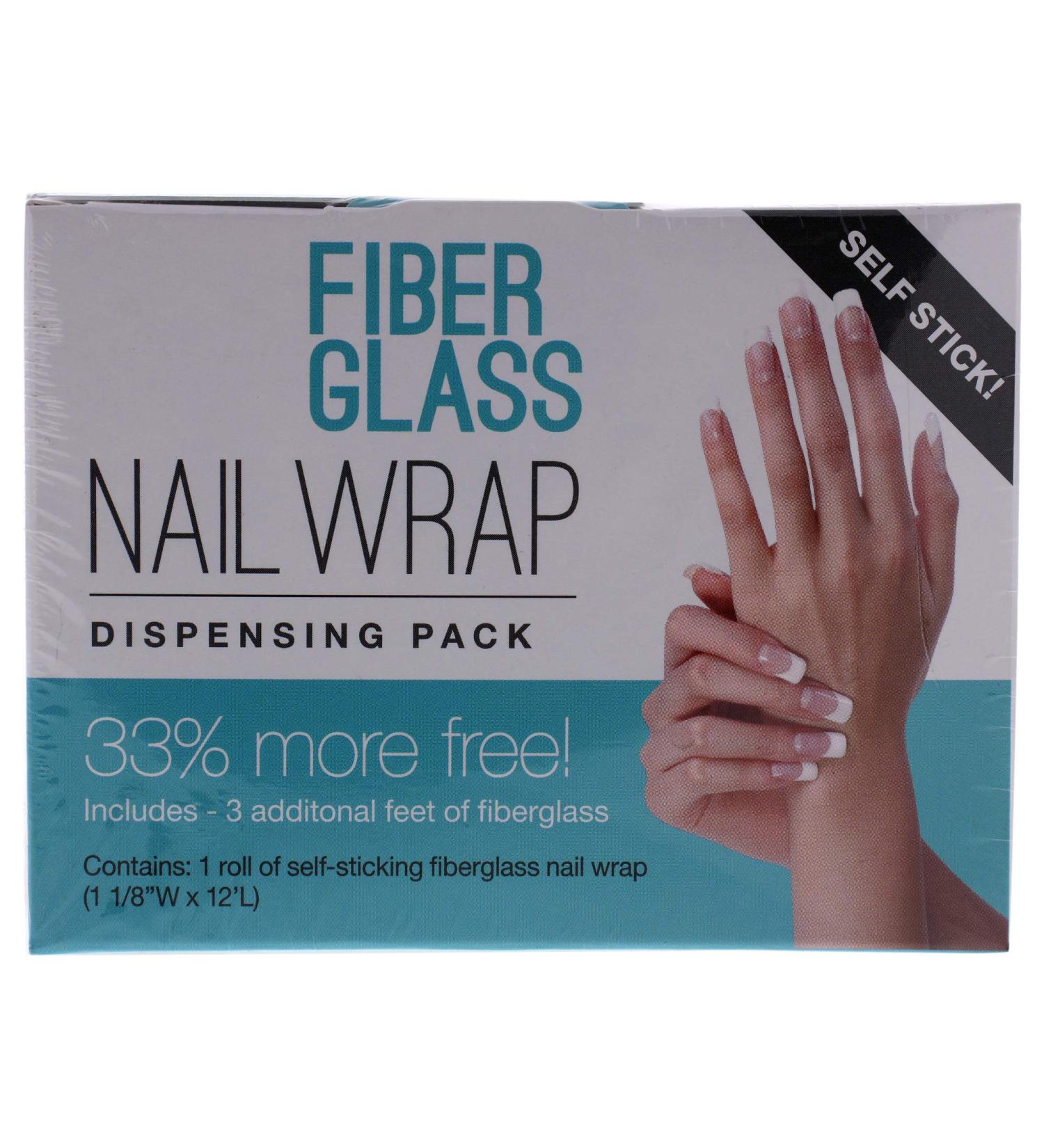 Cuccio Pro Fiberglass Nail Wrap Dispensing Pack - Use to Repair Natural Nails - Great for Strengthening Weak Thin Nails - Natural Looking Overlay - Perfect for Broken Nails - 1 1/8 X 12 in