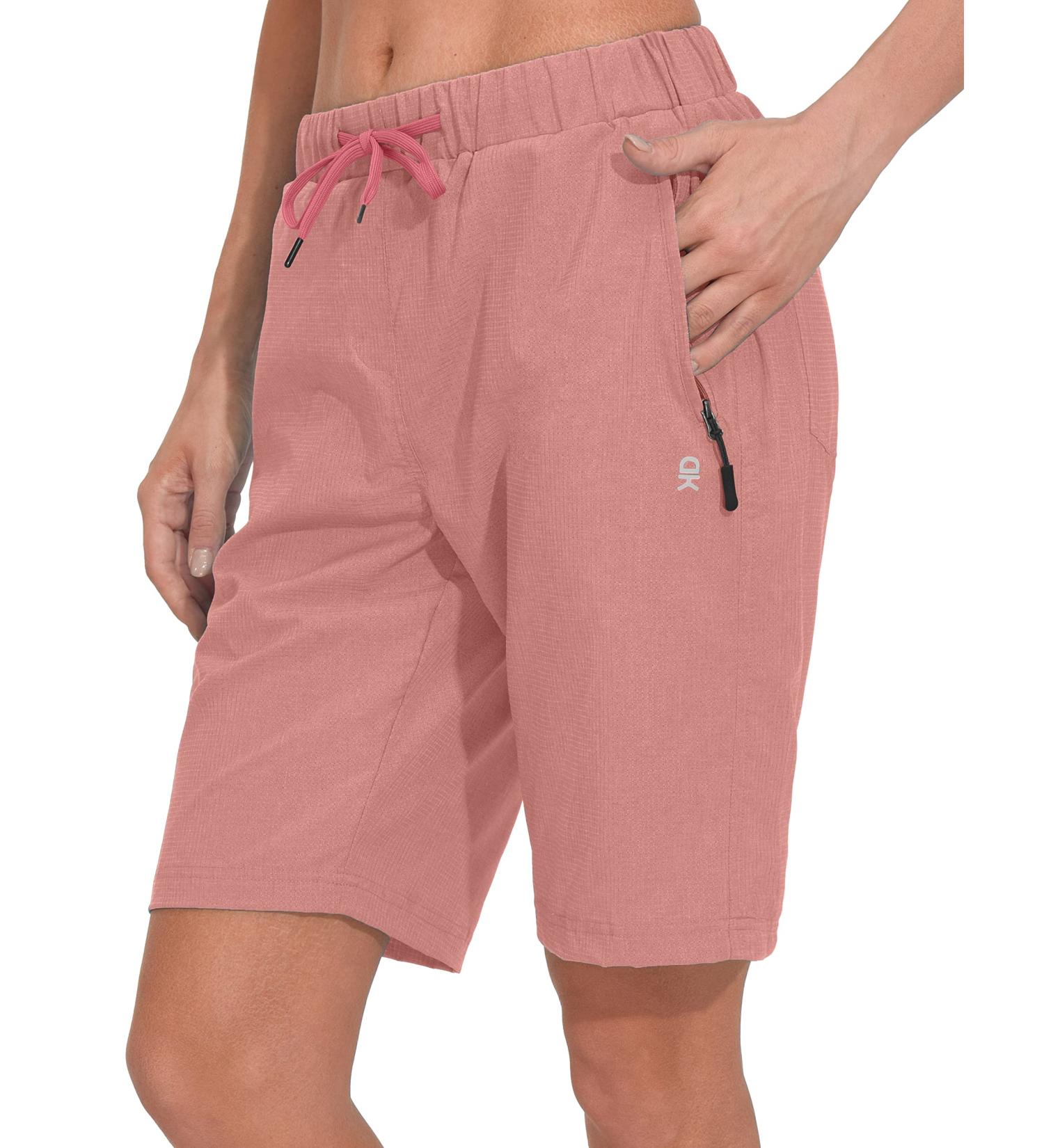 Little Donkey Andy Women's Lightweight Hiking Shorts - Quick-Dry Golf Shorts, Burnt Coral, Large - Buy Online on GoSupps.com