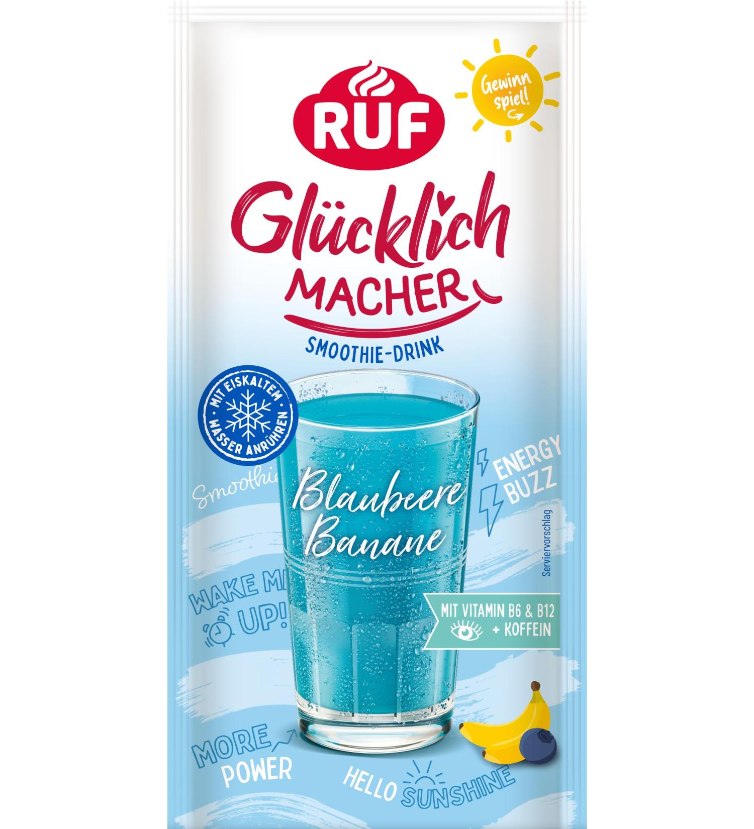 Buy Call Happily Maker Smoothie Drink - Blueberry Banana Flavor with Vitamin B6 & B12 Just Add Water - 42g Bag for a Refreshing Boost! - Buy Online on GoSupps.com