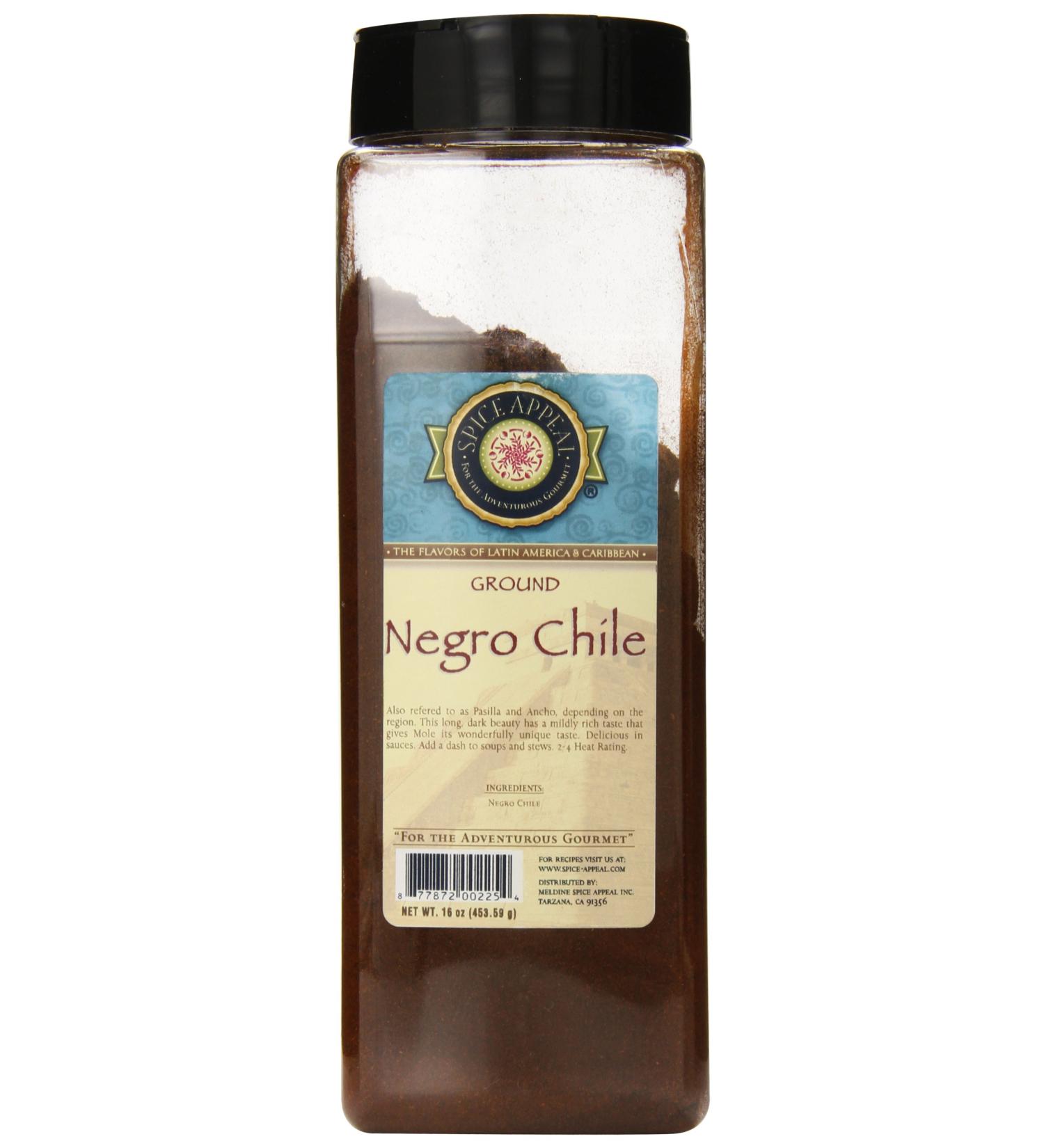 Spice Appeal Negro Chile Ground, 16 Ounce Negro Chile Ground 1 Pound (Pack of 1)