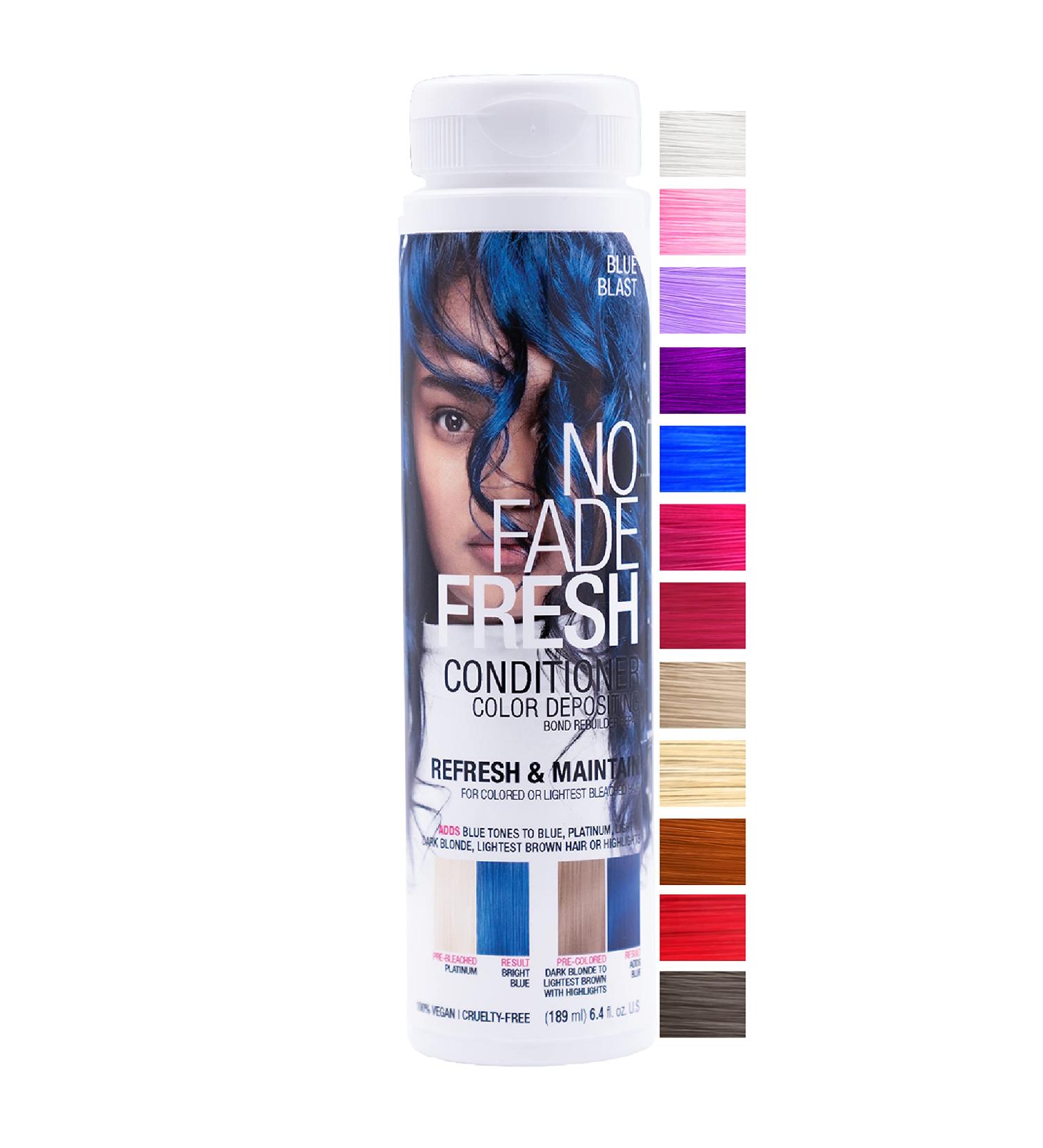 Blue Blast Hair Color Depositing Conditioner with BondHeal for Vibrant Results - Vegan & Cruelty-Free - 6.4 oz - Buy Online on GoSupps.com
