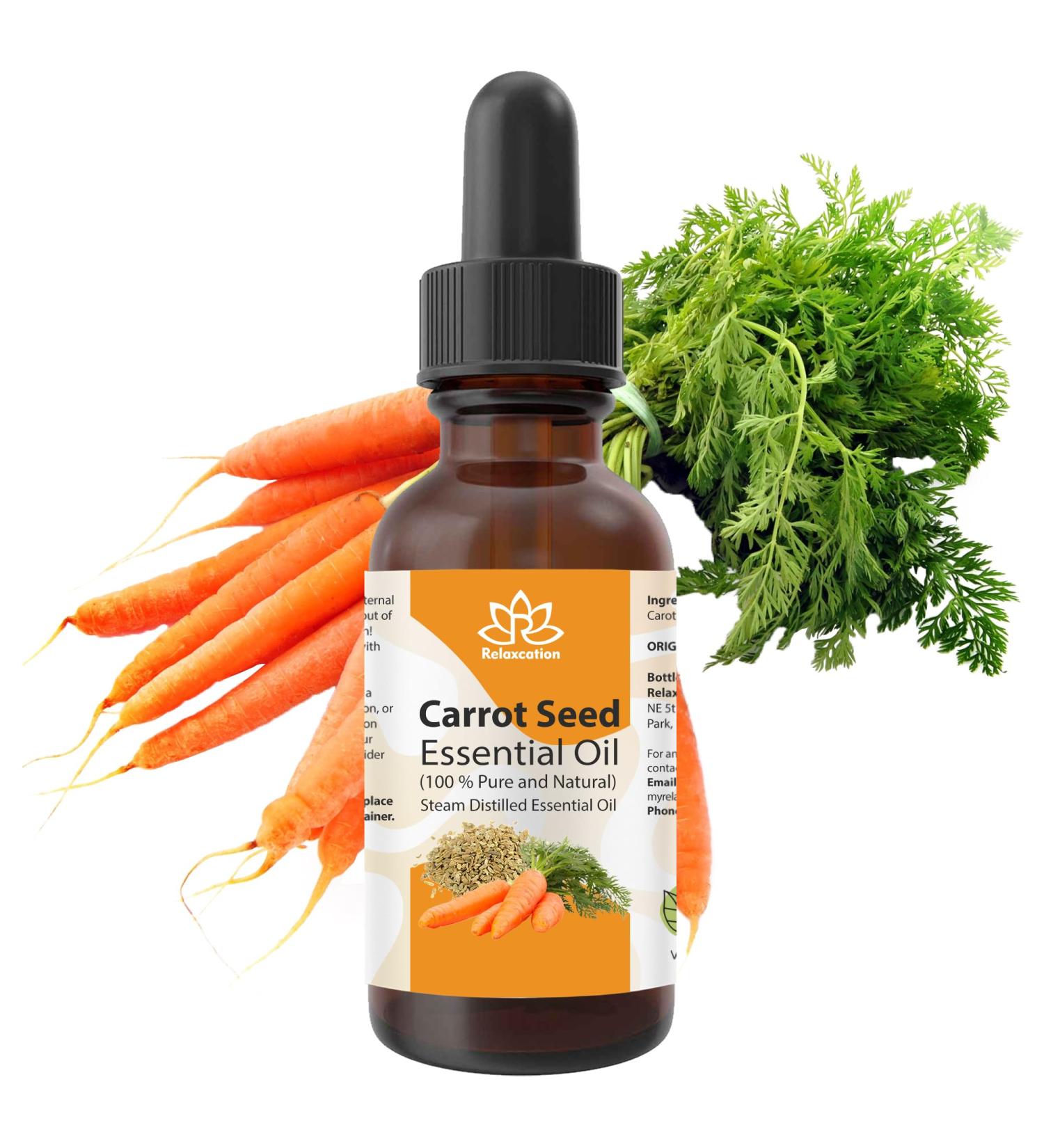 Relaxcation Pure Carrot Seed Essential Oil - Steam Distilled & Unrefined Natural Oil from India | Woody Aromatic Plant Extract for Radiant Skin Smooth Texture & Daily Blends (0.5 oz) 0.5 Fl Oz (Pack of 1) - Buy Online on GoSupps.com