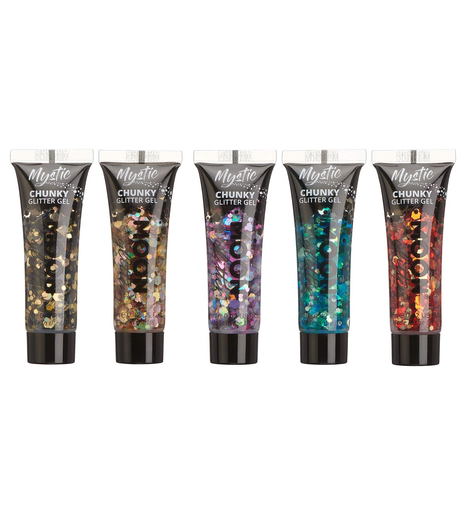Buy Mystic Chunky Glitter Gel by Moon Glitter - 5 Pack Face Paint - 0.40fl | International Shipping Available - Buy Online on GoSupps.com