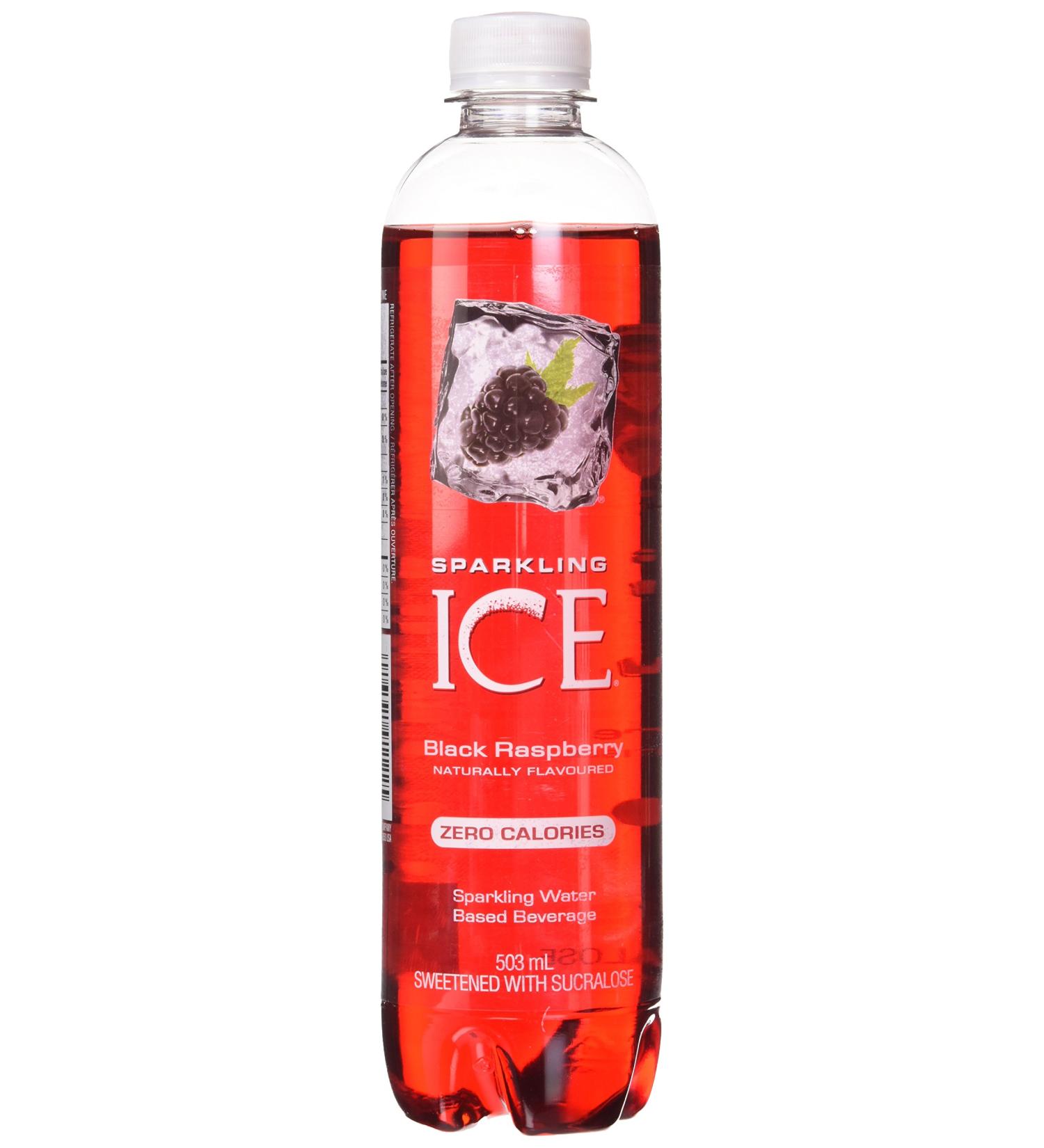 Sparkling Ice Black Raspberry flavoured sparkling water with zero sugar and zero calories. Sparkling Ice drinks are packed with fun and fruity flavours for everyone to enjoy. (12 pack) Black Raspberry (Classic) 503 ml (Pack of 12)