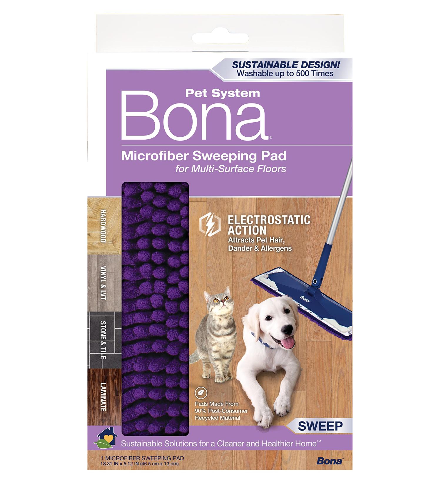 Bona Pet System Microfiber Sweeping Pad - Multi-Surface Floor Cleaner - Buy Online on GoSupps.com