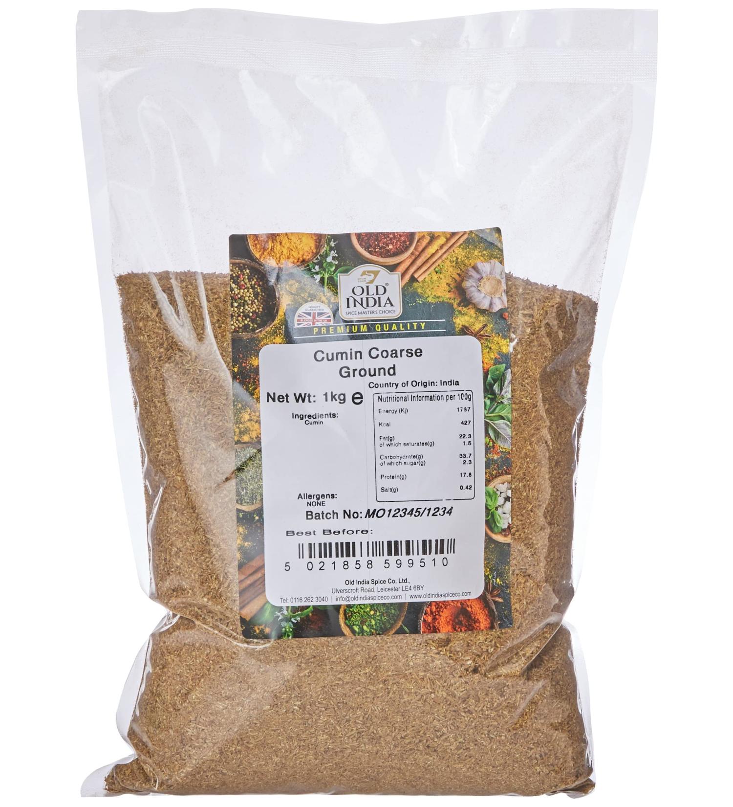 Old India Cumin Coarse Ground 1kg - Premium Quality Spice for Authentic Flavors - Buy Online on GoSupps.com