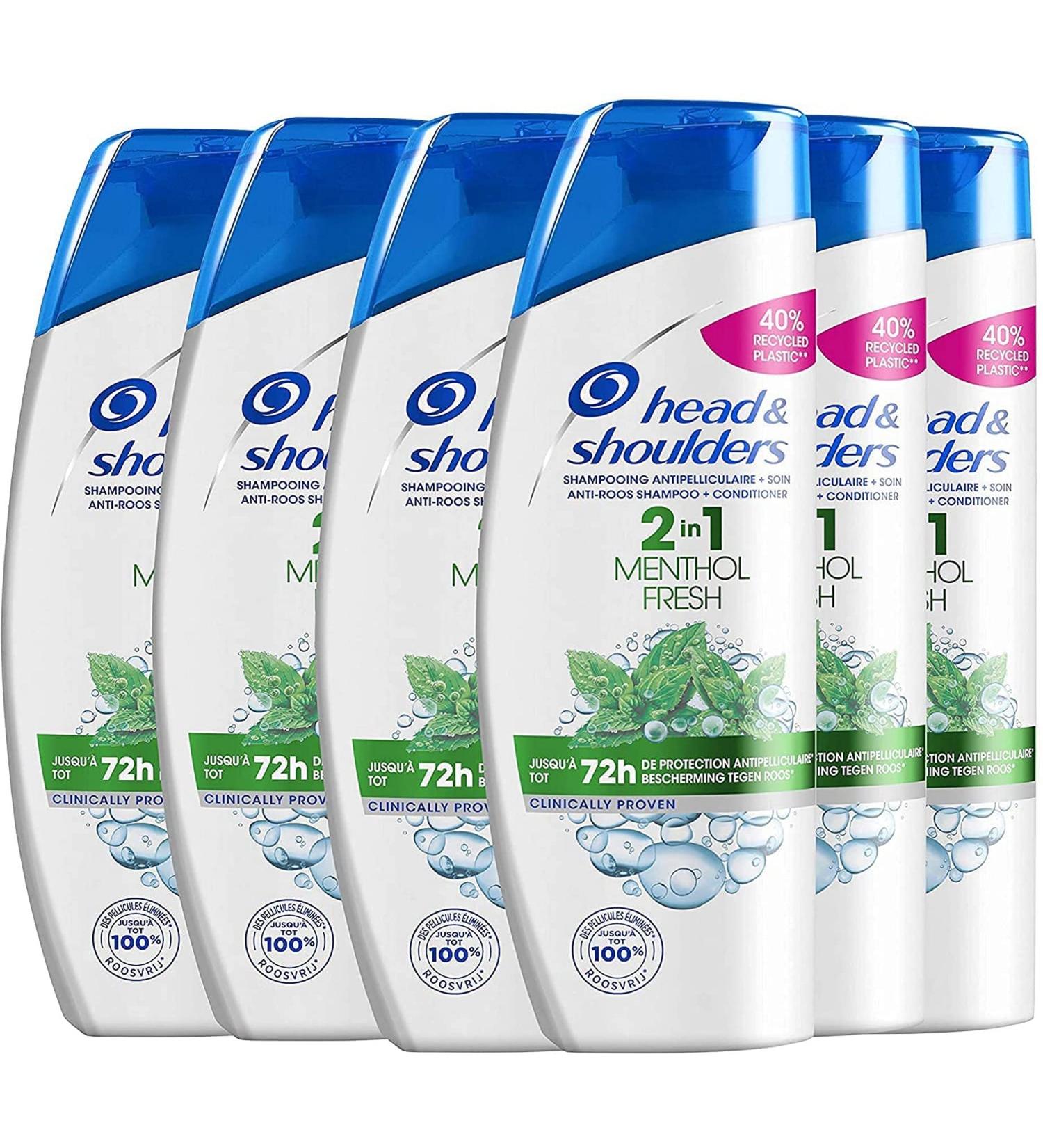 Head & Shoulders Menthol Fresh 2in1 Anti-Dandruff Shampoo and Conditioner Deeply Cleanses Hair and Scalp 2in1 Formula Pack of 6x270ml - Buy Online on GoSupps.com