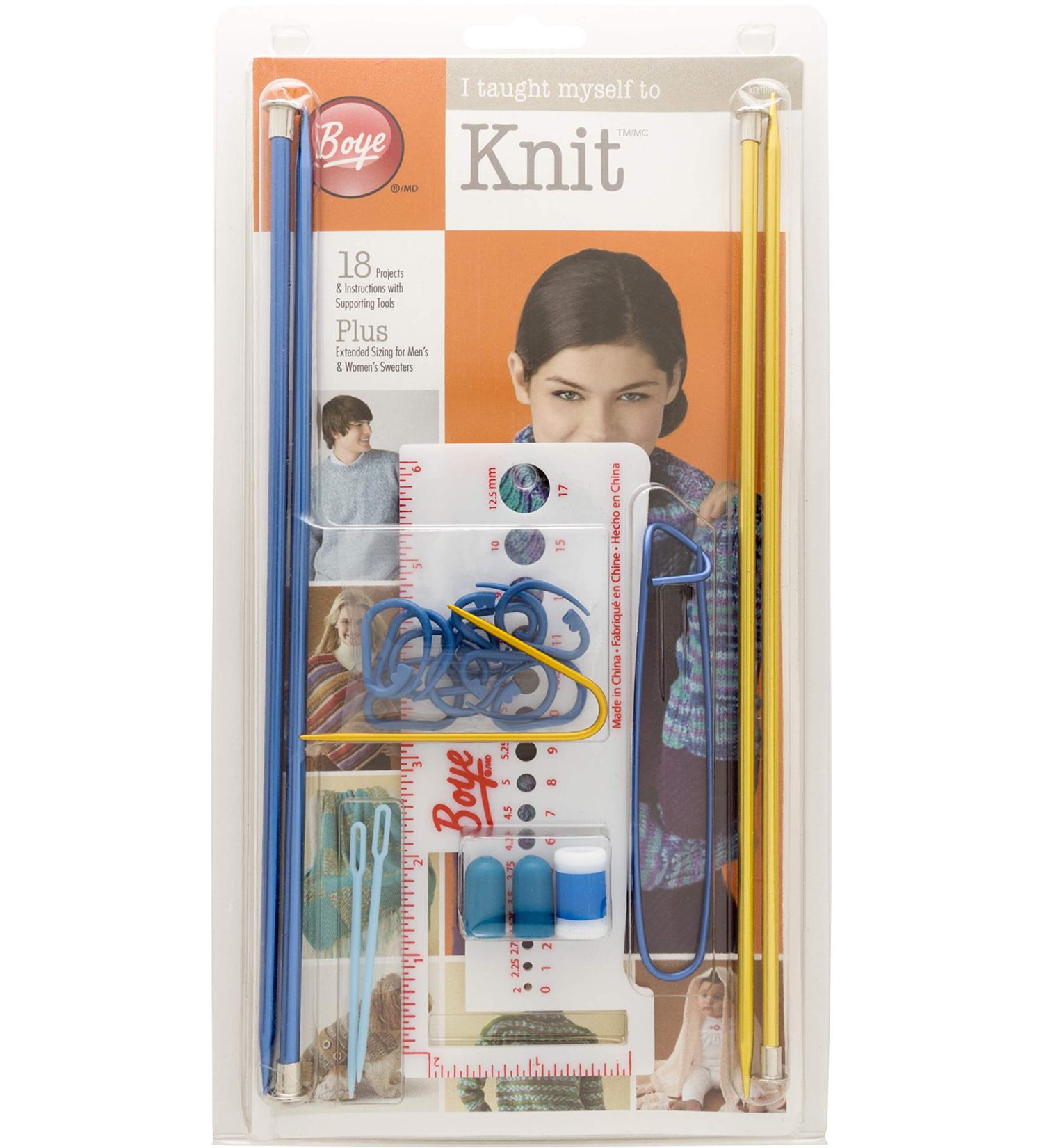 Boye 3616400000 I Taught Myself To Knit Kit - Complete Learning Set - Buy Online on GoSupps.com