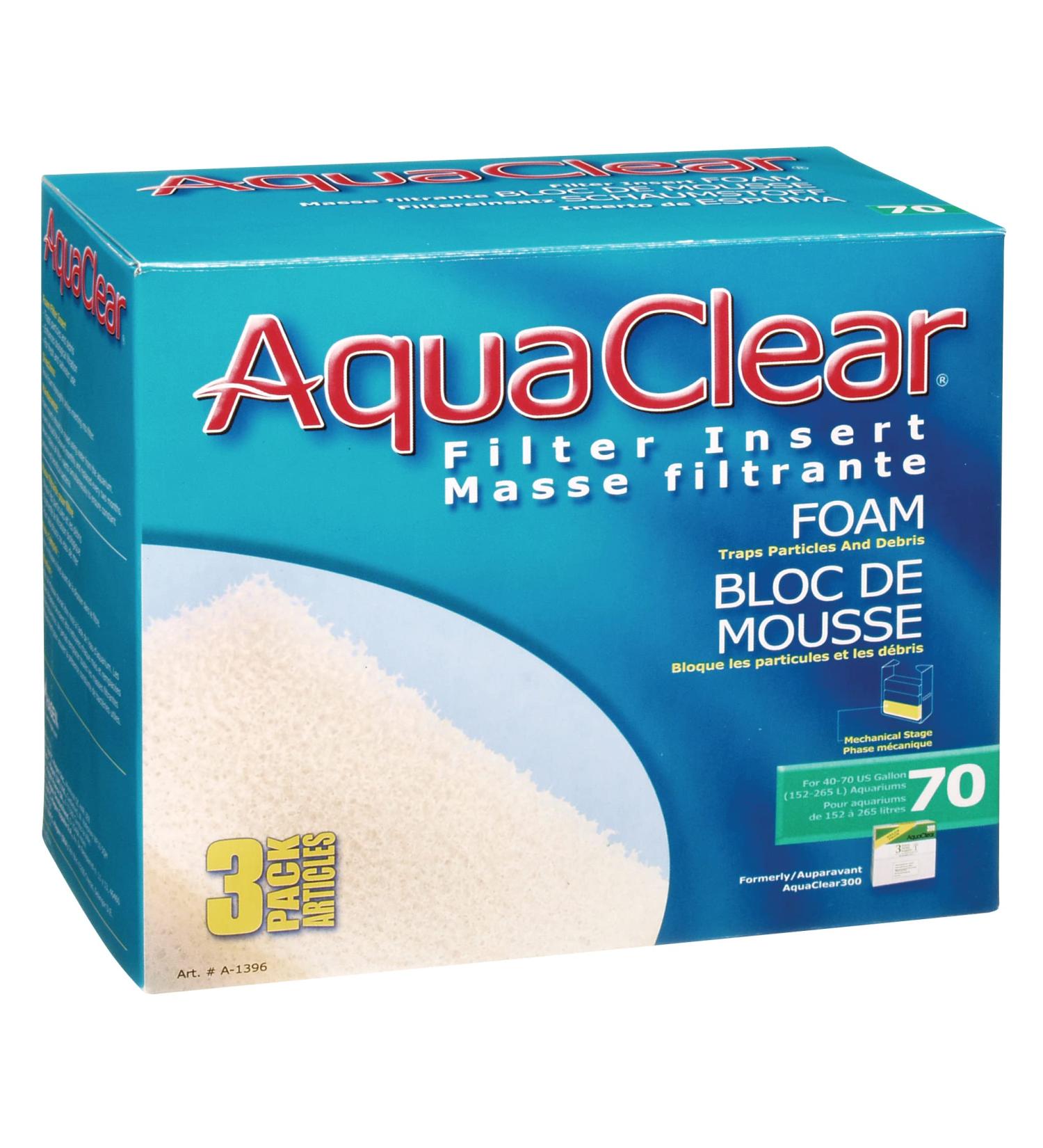 3-Pack AquaClear 70 Foam Filter Inserts - Aquarium Filter Replacement Media (A1396) - Buy Online on GoSupps.com