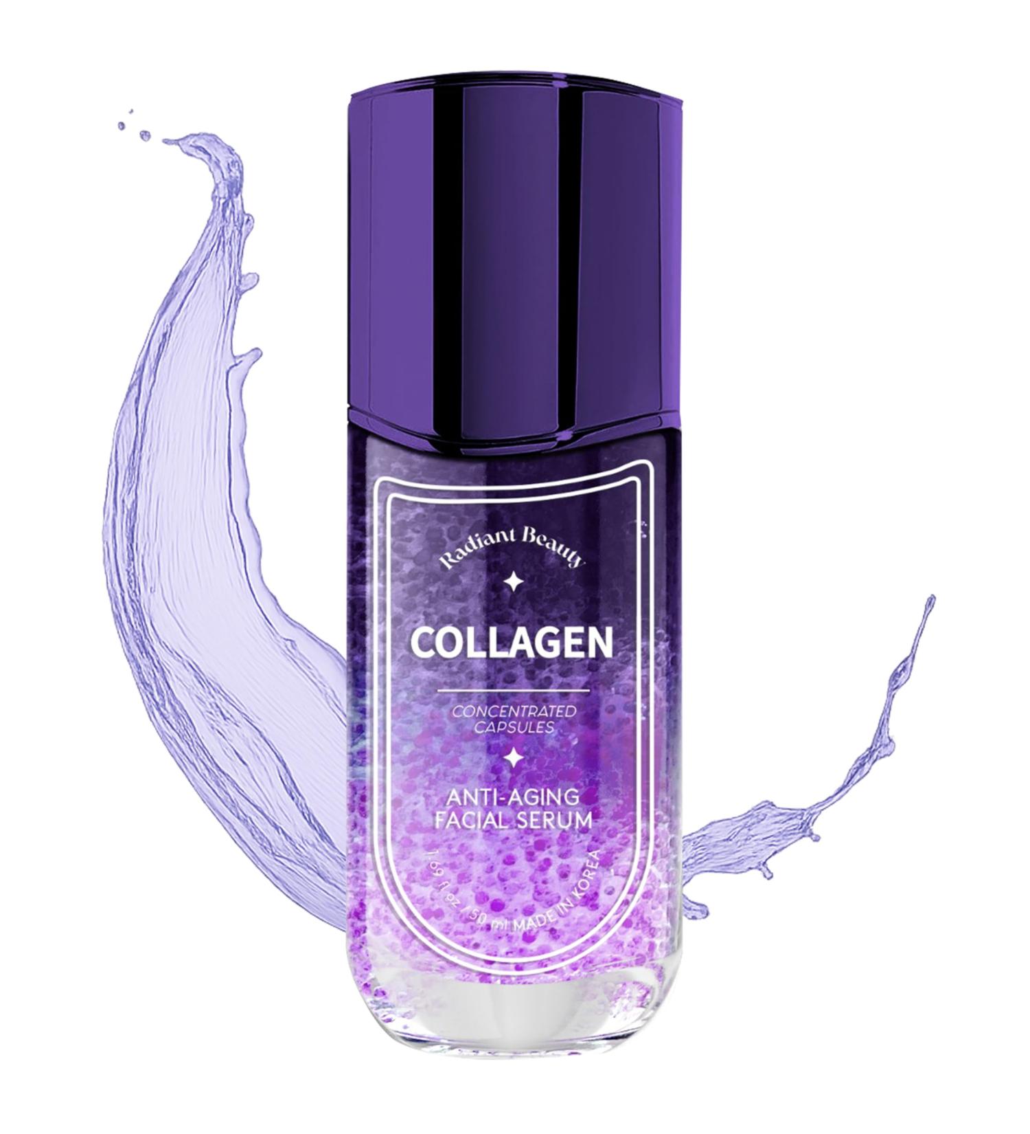 Radiant Beauty Collagen Anti-Aging Facial Serum - Deeply Moisturizing & Smoothing Diminishes Dark Spots & Wrinkles - Dermatologist Tested Korean Skin Care - 50mL / 1.69 fl.oz - Buy Online on GoSupps.com