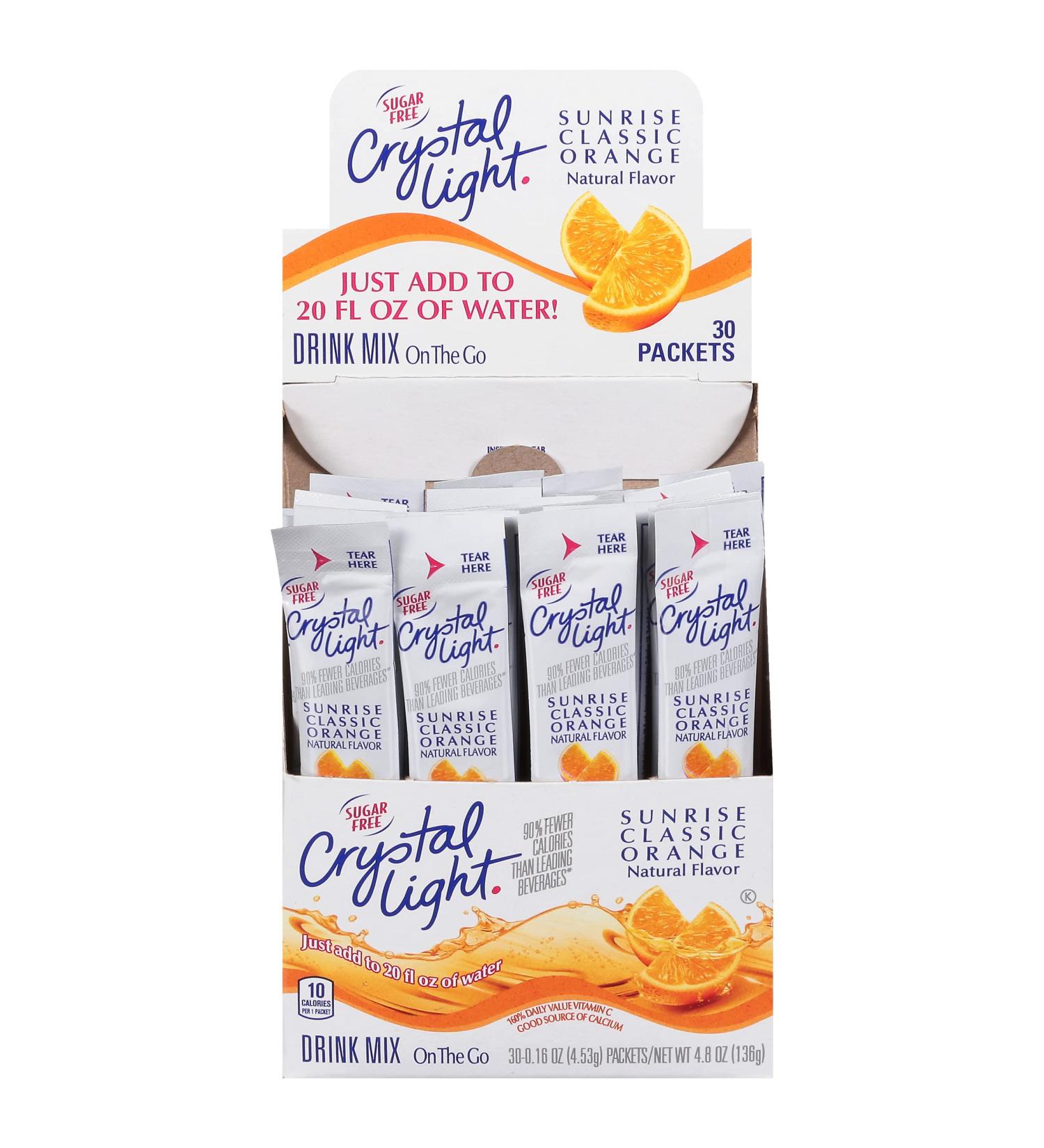 Crystal Light Sugar-Free Orange On-The-Go Powdered Drink Mix - 120 Count - Buy Online on GoSupps.com