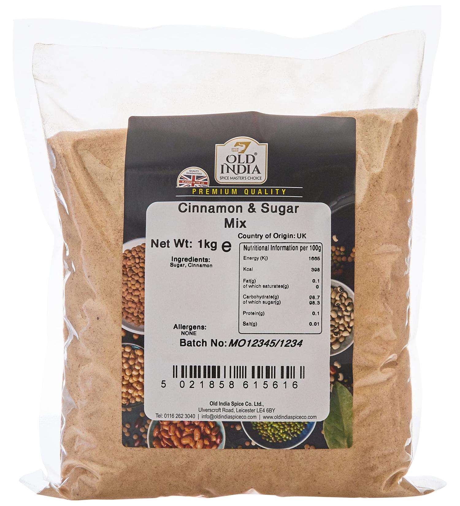 Old India Cinnamon & Sugar Mix 1kg (Pack of 1) | Premium Quality Blend - Buy Online on GoSupps.com