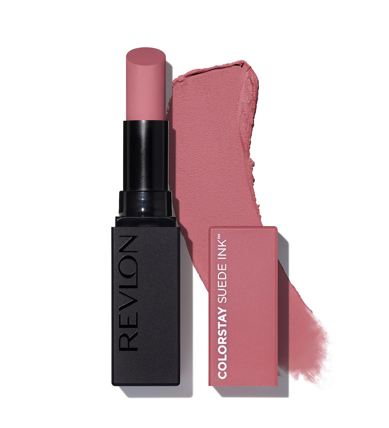 Revlon ColorStay Suede Ink Lipstick with Built-in Primer, Vitamin E Infused, Waterproof, Smudgeproof, Matte Color - 008 That Girl - Buy Online on GoSupps.com