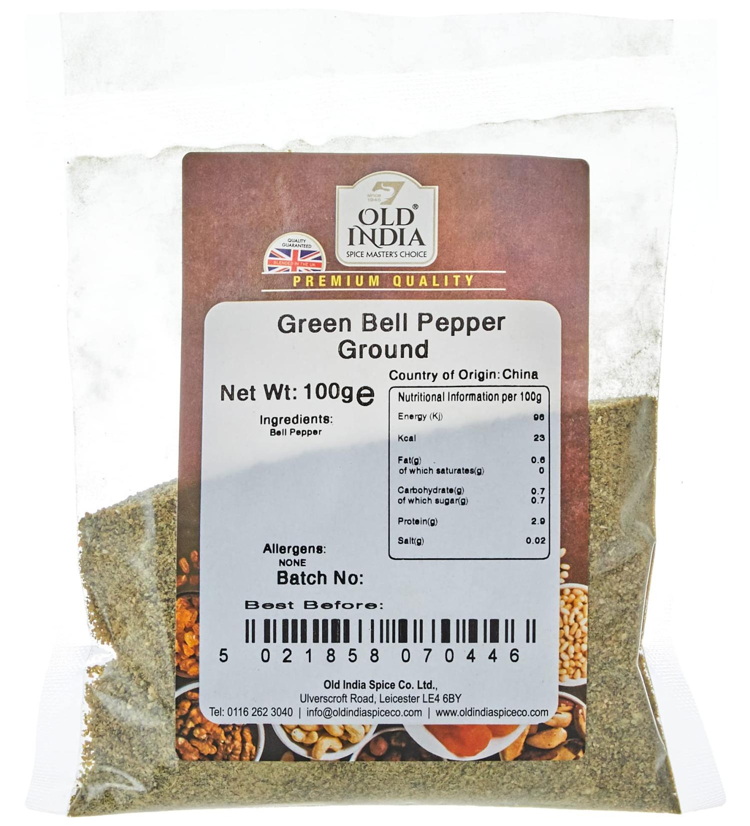 Old India Green Bell Pepper Ground 100g - Buy Online on GoSupps.com