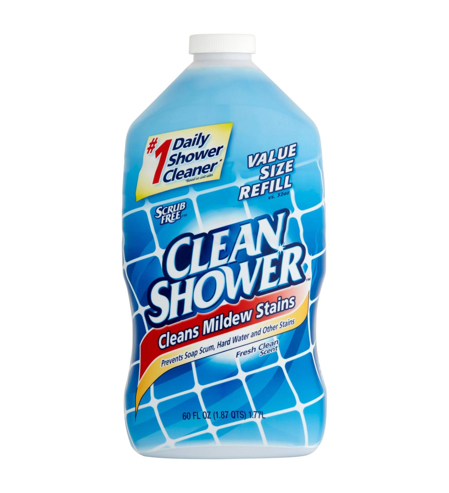 Scrub Free Clean Daily Shower Cleaner Refill, 60 Fl Oz (4)
