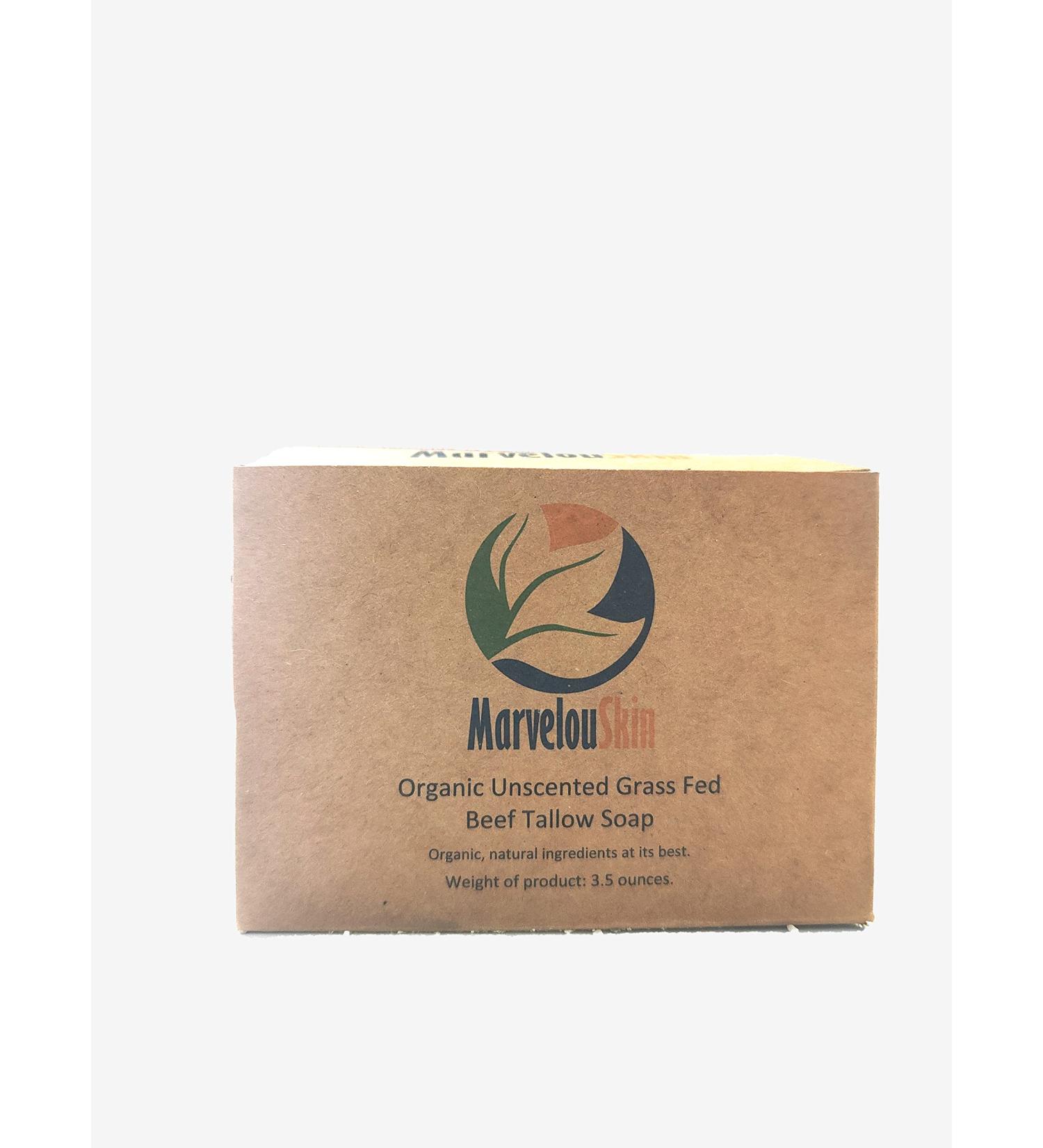 Grass Fed Beef Tallow Soap - Organic Unscented 100% Handmade Chemical Free - Pack of Three Bars - Buy Online on GoSupps.com
