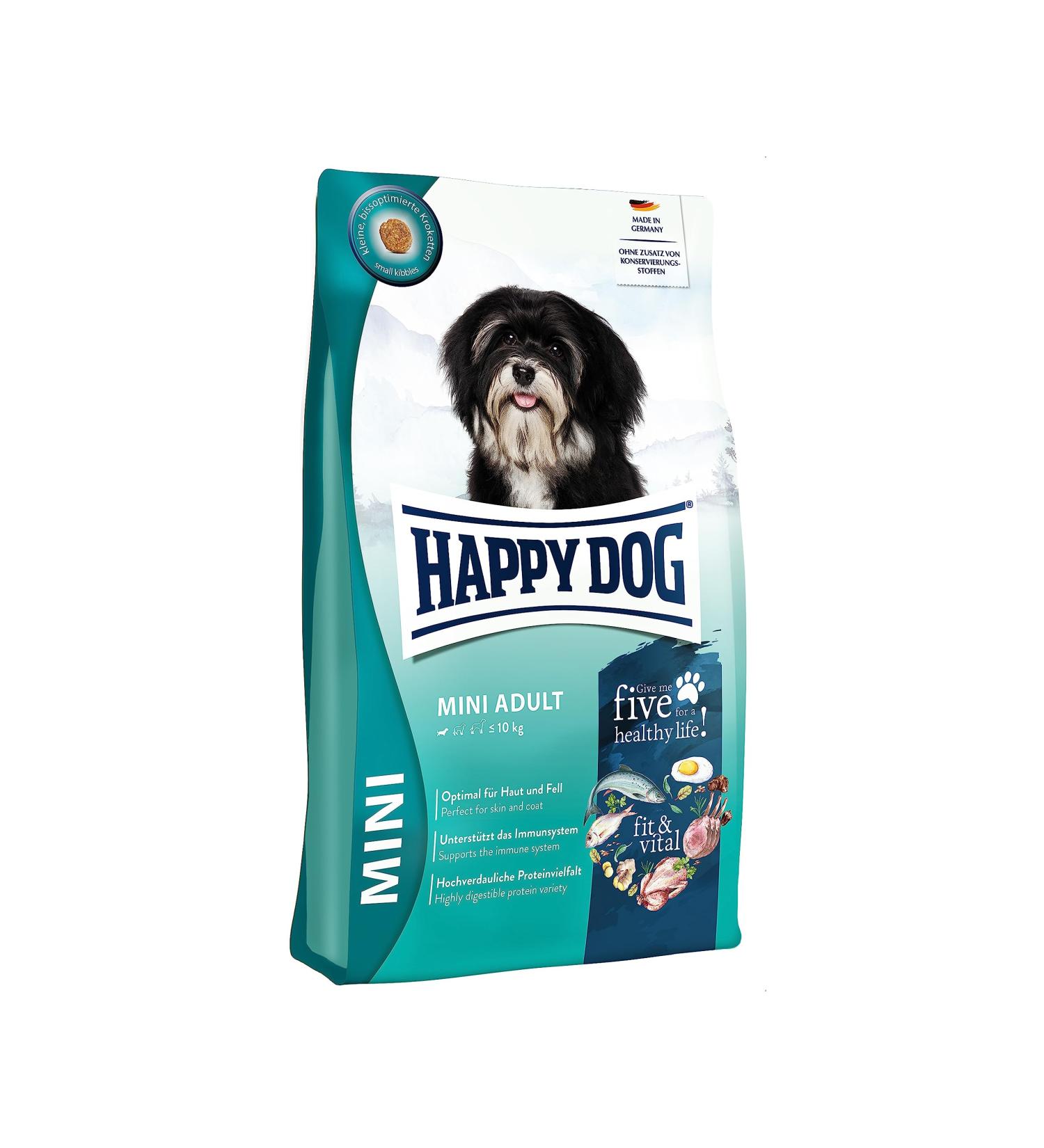 Happy Dog Fit & Vital Mini Adult 800g - Premium Nutrition for Small Breeds | International Shipping Available - Buy Online on GoSupps.com
