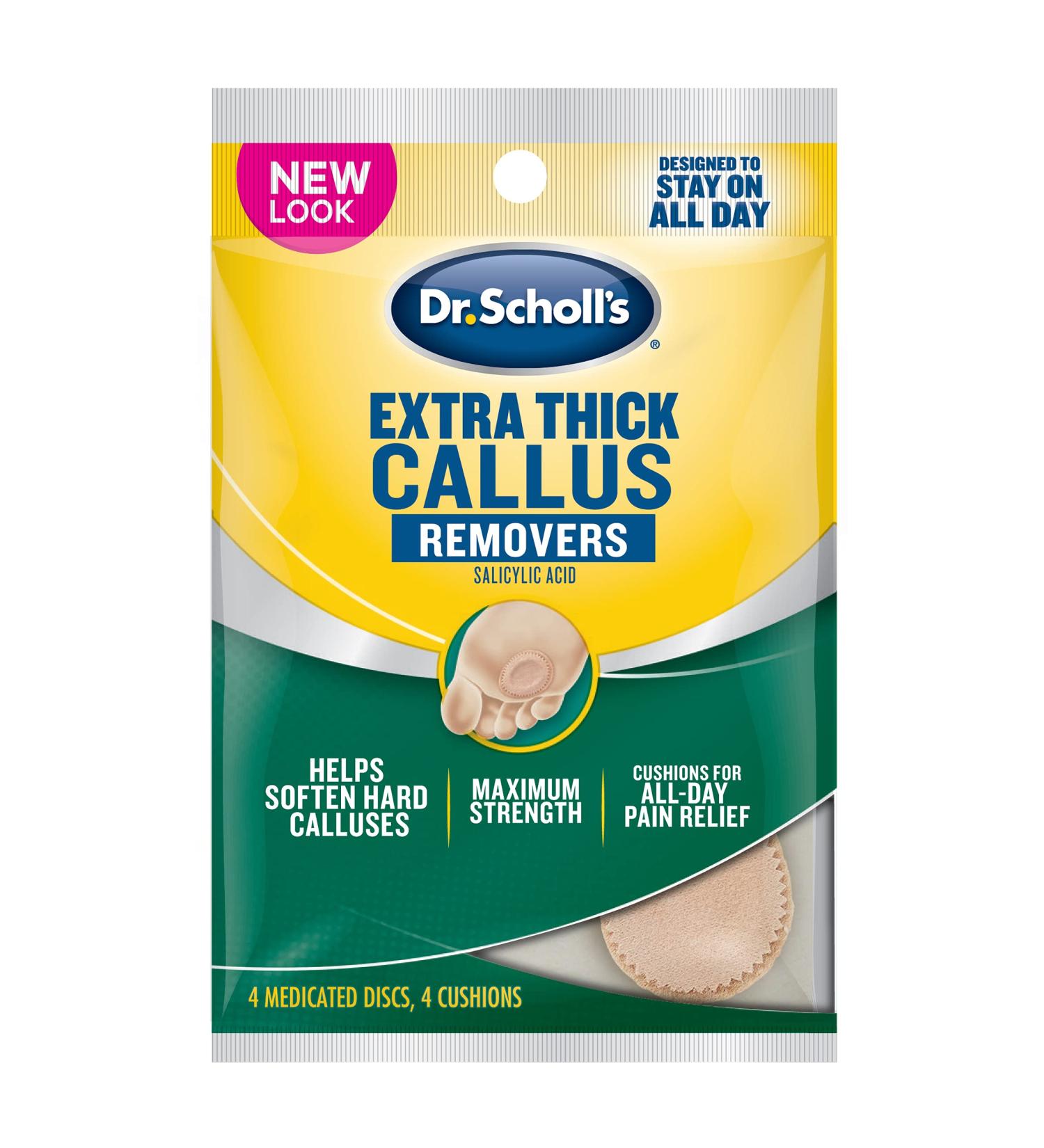 Dr. Scholl's Extra Callus Removers, Extra Thick Pads, 4 Count New Packaging