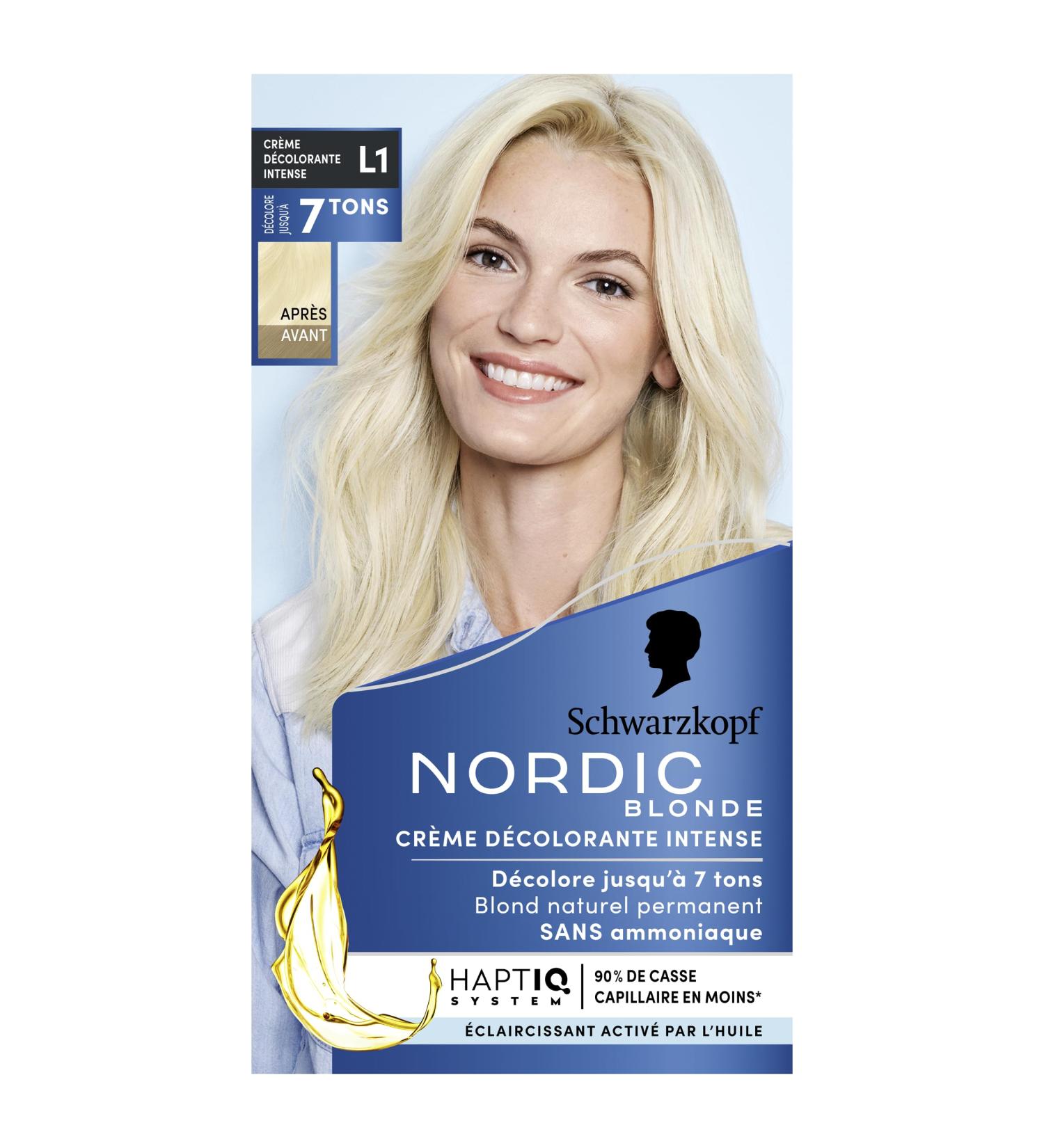 Nordic Blonde L1 - Intense Bleaching Cream - Anti-Yellow Tones - Anti-Breakage Technology - Bleaches Up to 7 Tones - Ammonia Free - L1