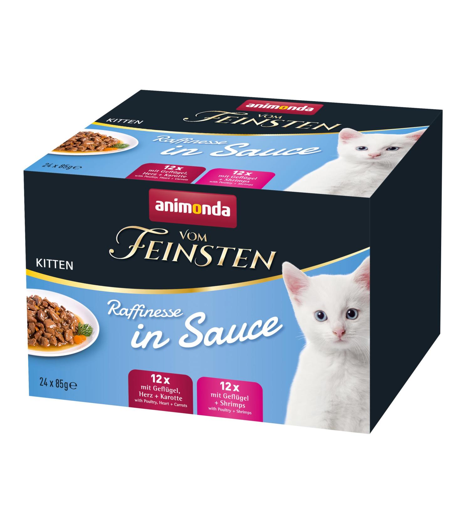 animonda Vom Feinsten Kittten cat food refinement wet food in sauce for kittens 24 x 85 g mix pack