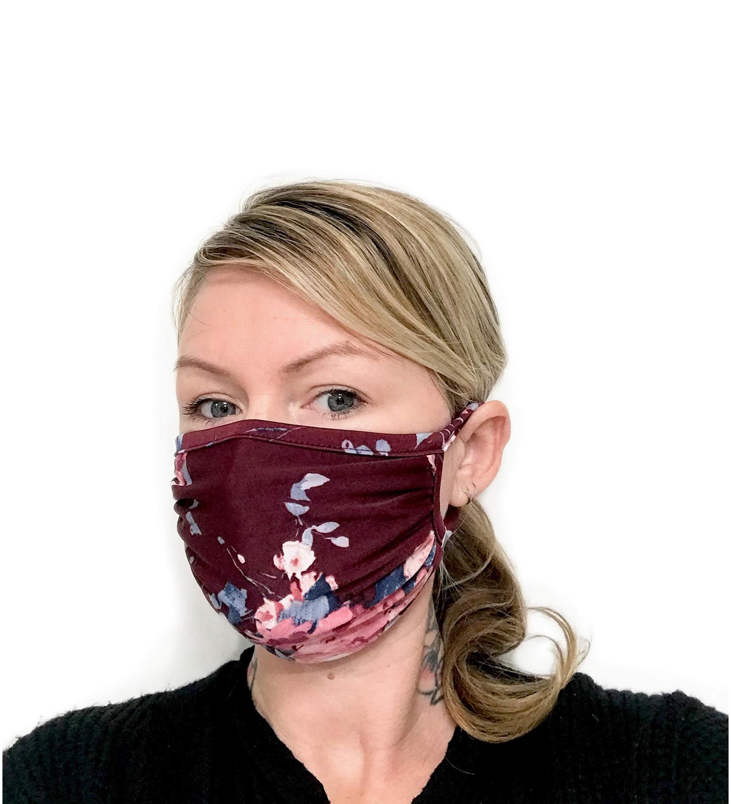 Buy Star Vixen Washable Fashion Face Mask - One Size Burgundy/Floral | International Shipping Available - Buy Online on GoSupps.com