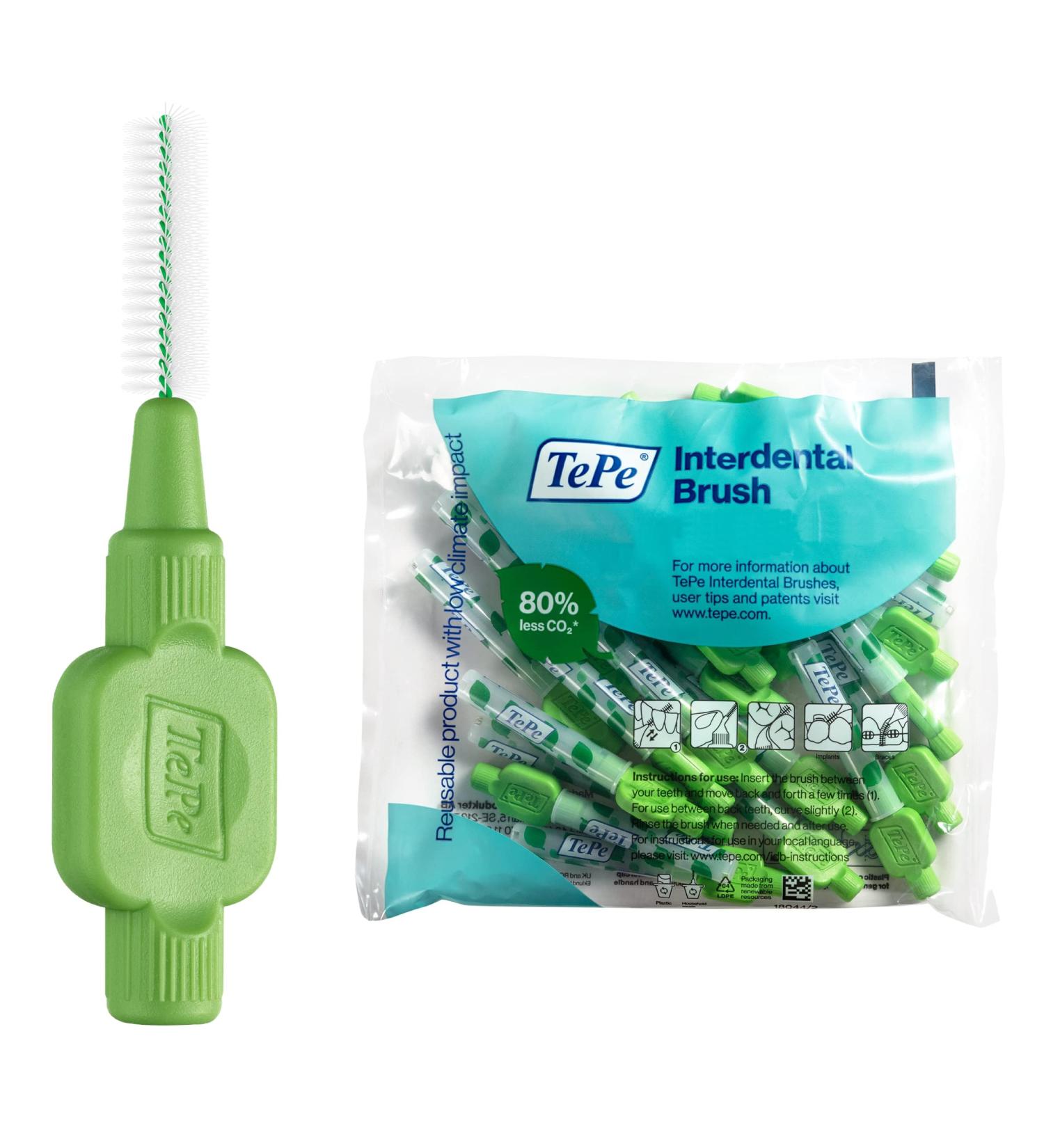 TePe Original Interdental Brushes Green 0.8 mm Pack of 25 - Buy Online on GoSupps.com