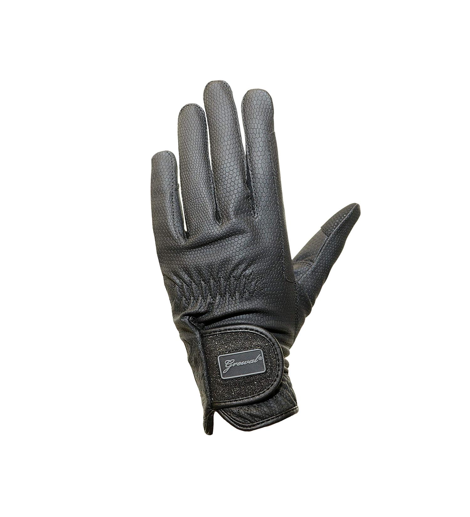Isabella Synthetic Leather Horse Riding Gloves - Touch Screen Capable, Reinforced Fingers, Expert Fit - Black Medium - Buy Online on GoSupps.com